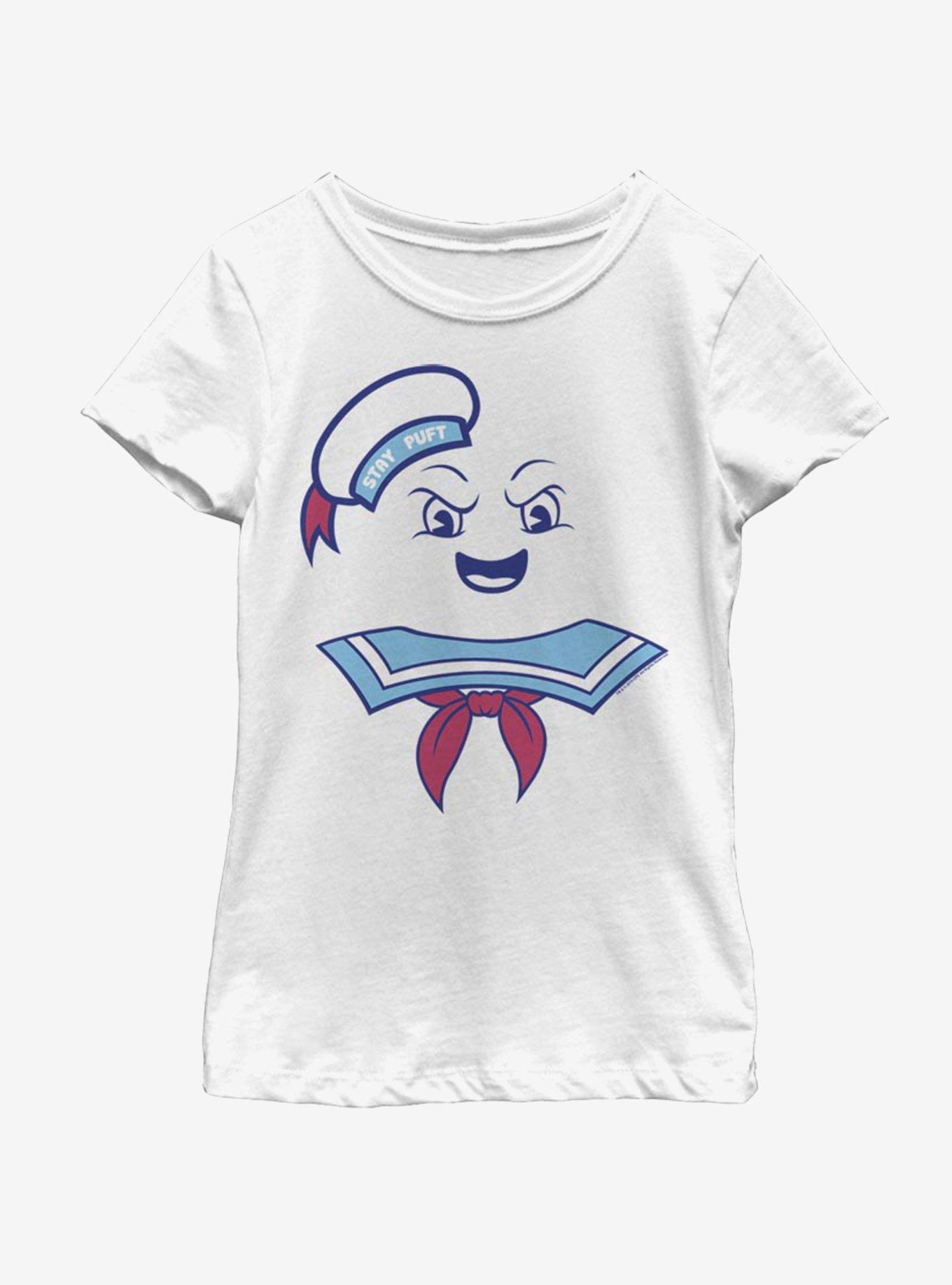 Ghostbusters Puft Face Costume Youth Girls T-Shirt, WHITE, hi-res