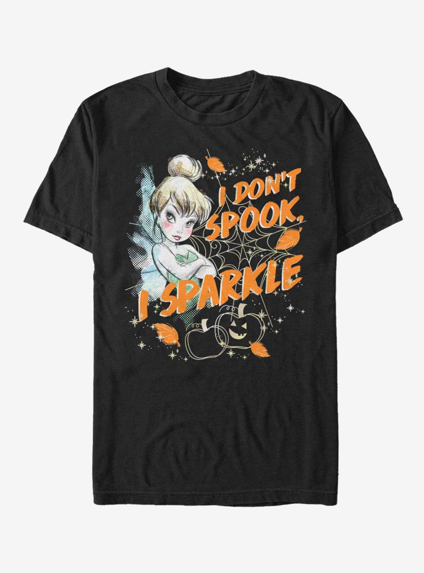 Disney Peter Pan Tinker Bell Sparkle Not Spook T-Shirt, BLACK, hi-res