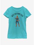 Marvel Captain Marvel Best Costume Ever Youth Girls T-Shirt, TAHI BLUE, hi-res
