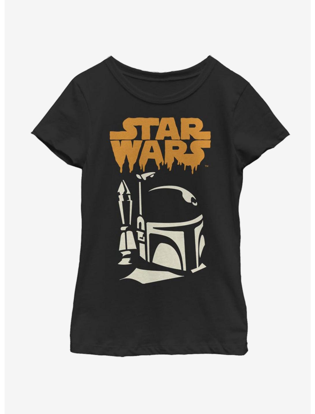 Star Wars Boba Ghoul Youth Girls T-Shirt, BLACK, hi-res