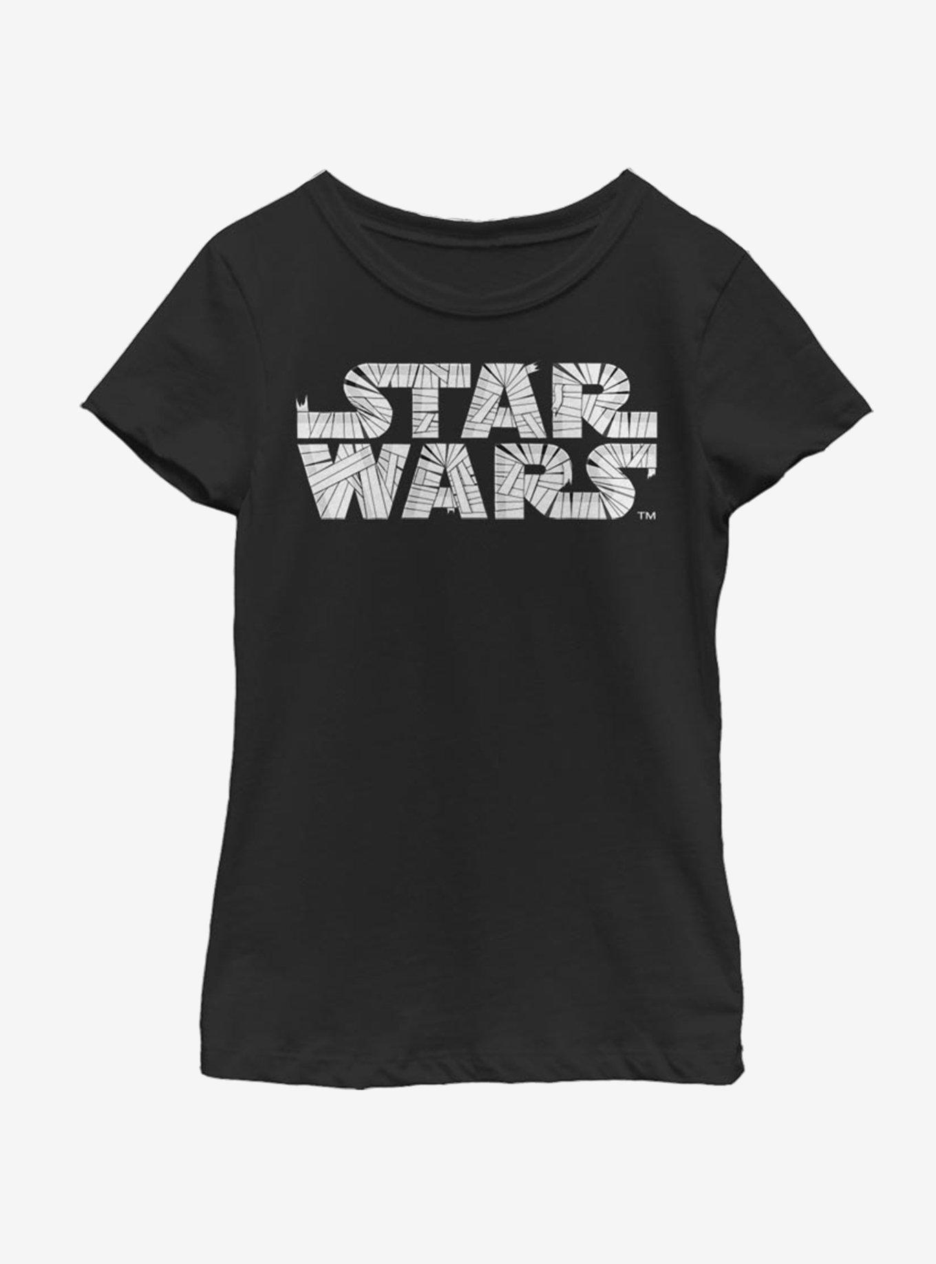 Star Wars Mummy Logo Youth Girls T-Shirt, BLACK, hi-res