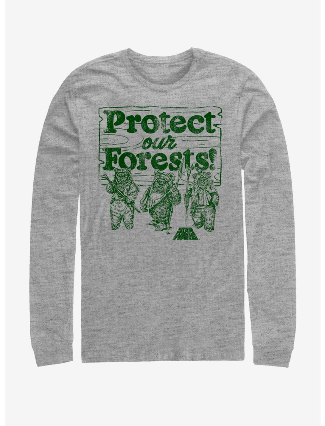 Star Wars Protect Our Forests Long-Sleeve T-Shirt, ATH HTR, hi-res