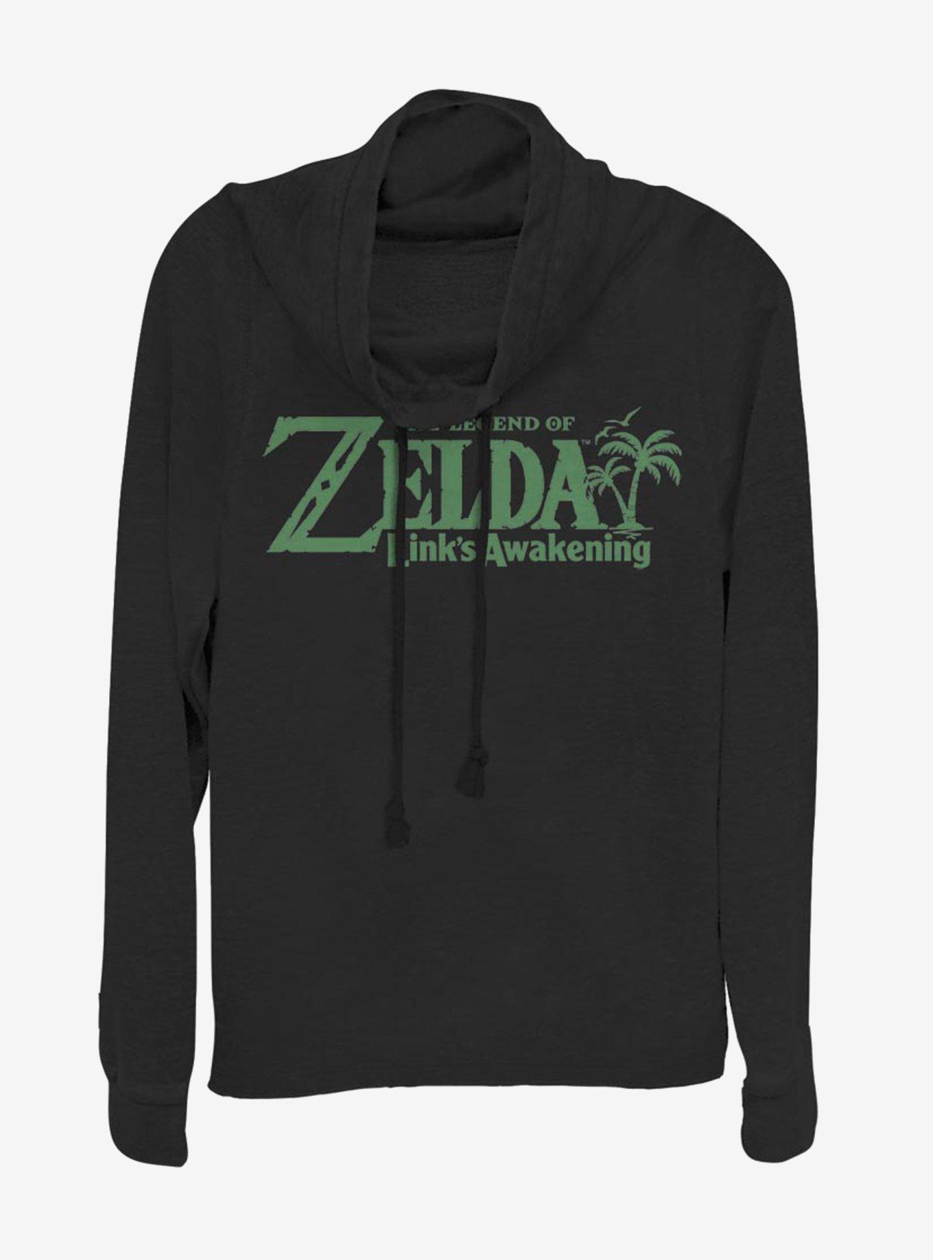 Nintendo Zelda Link's Awakening Logo Cowlneck Long-Sleeve Womens Top, , hi-res