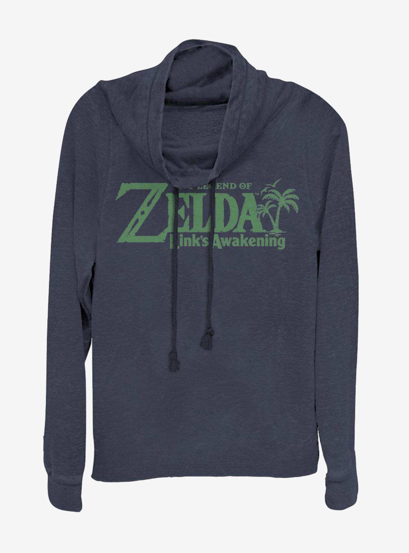 Nintendo Zelda Link's Awakening Logo Cowlneck Long-Sleeve Womens Top, , hi-res