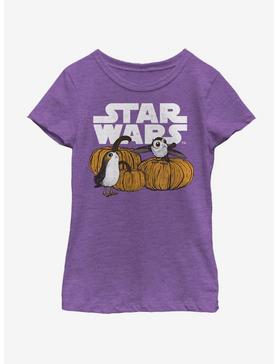 Star Wars Episode VIII The Last Jedi Pumpkin Patch Porg Youth Girls T-Shirt, , hi-res