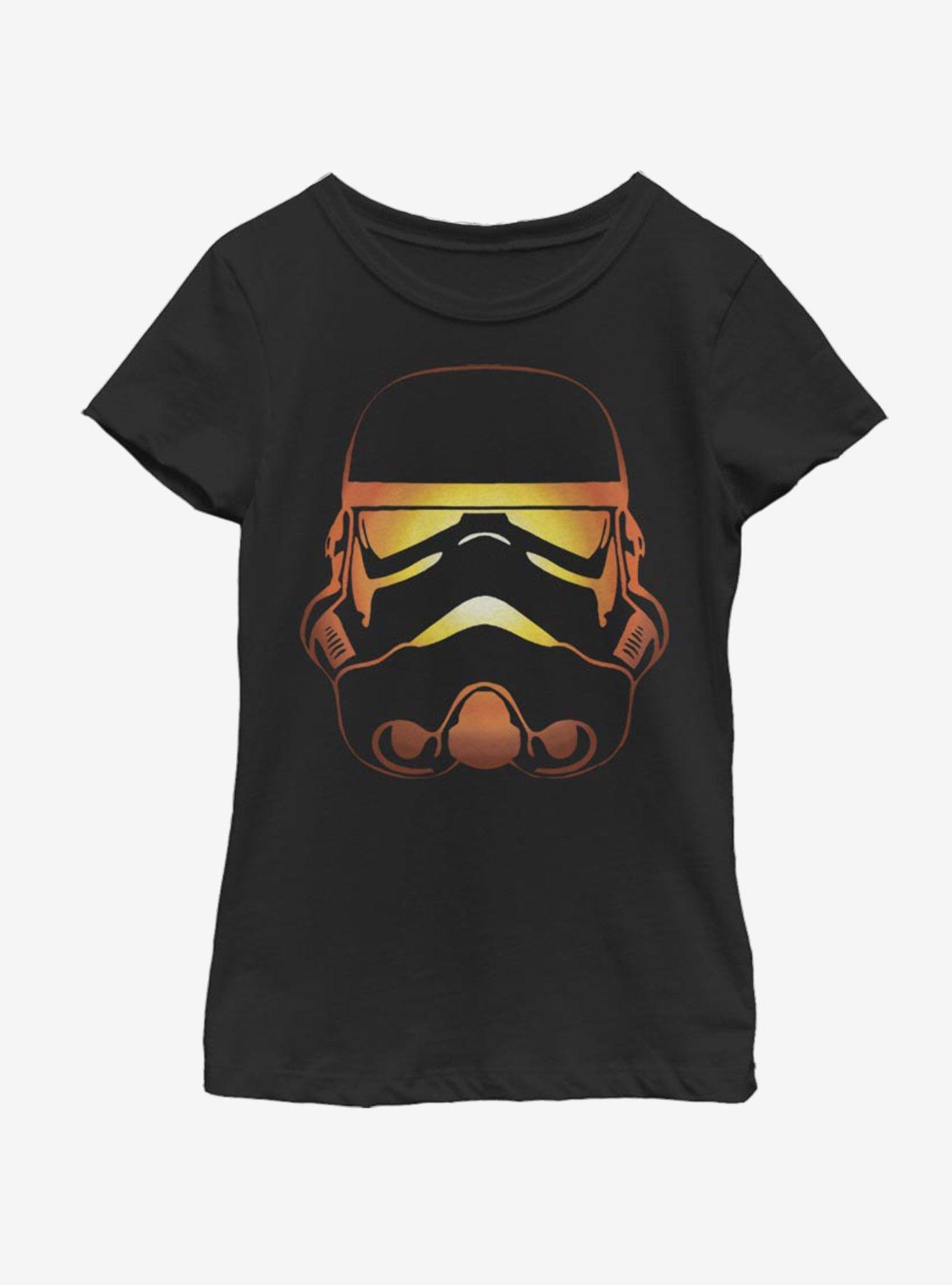 Star Wars Pumpkin Trooper Youth Girls T-Shirt, BLACK, hi-res
