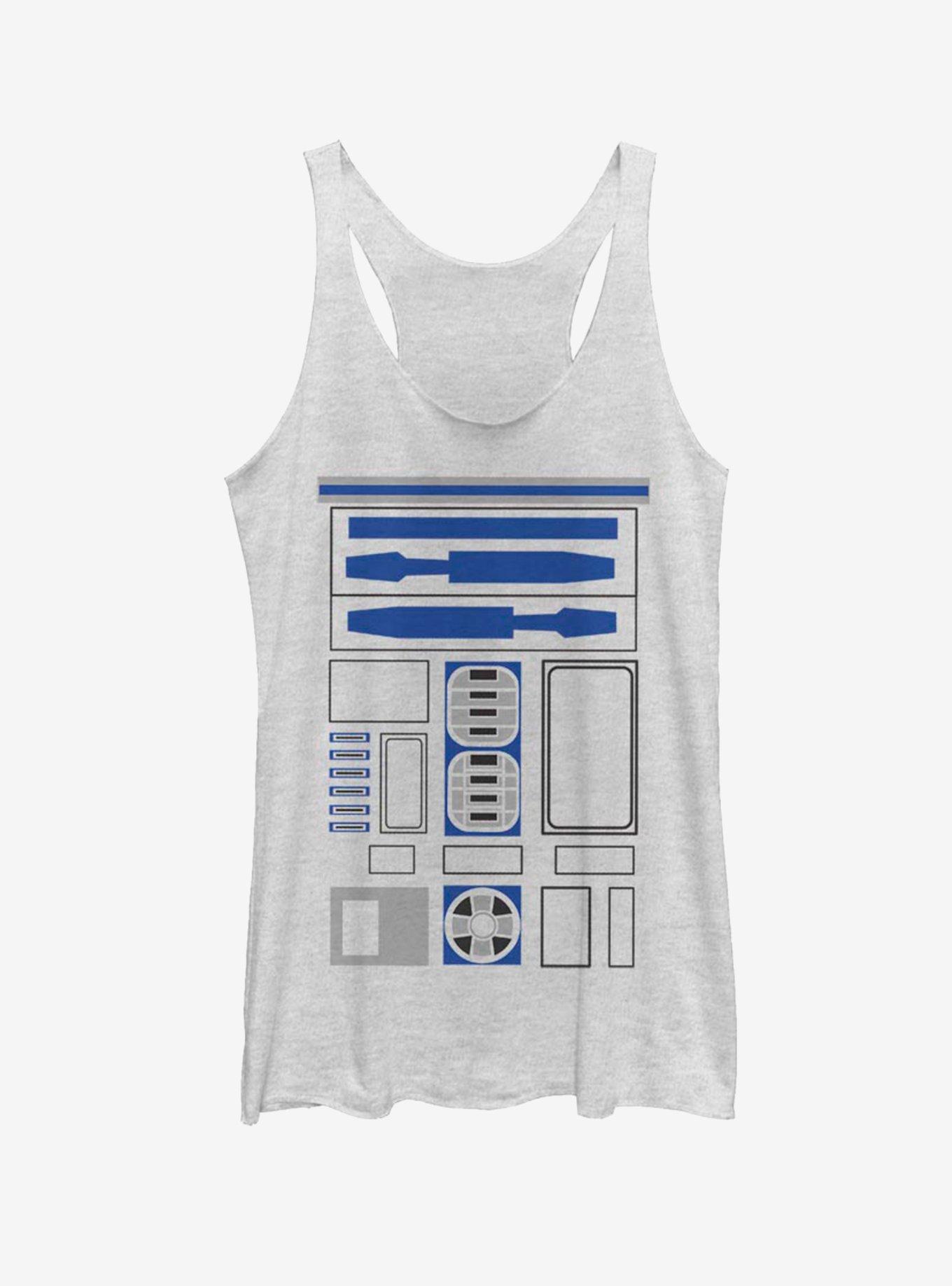 Star Wars R2 Uniform Womens Tank Top, WHITE HTR, hi-res