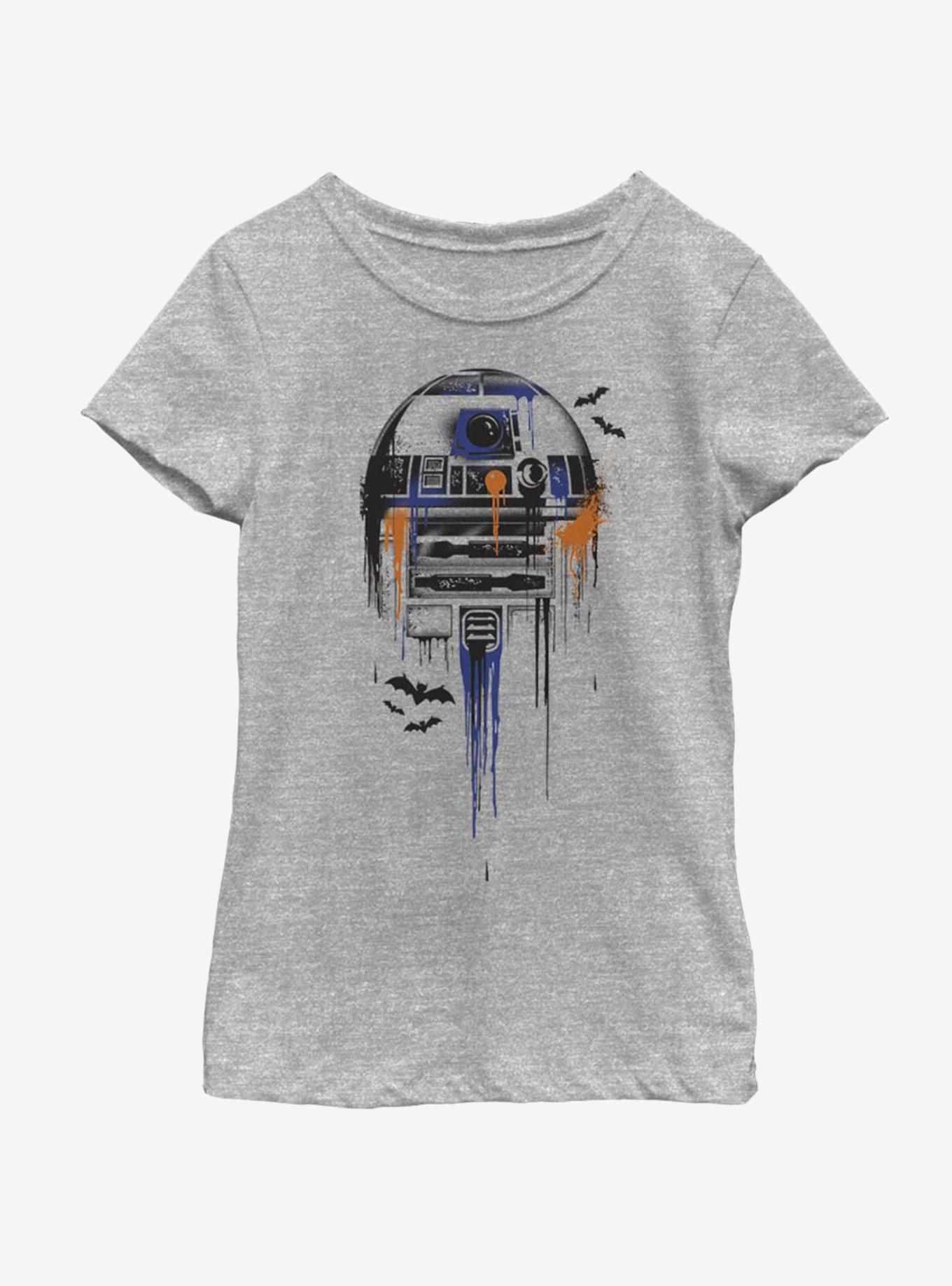 Star Wars Splatter R2 Youth Girls T-Shirt, ATH HTR, hi-res
