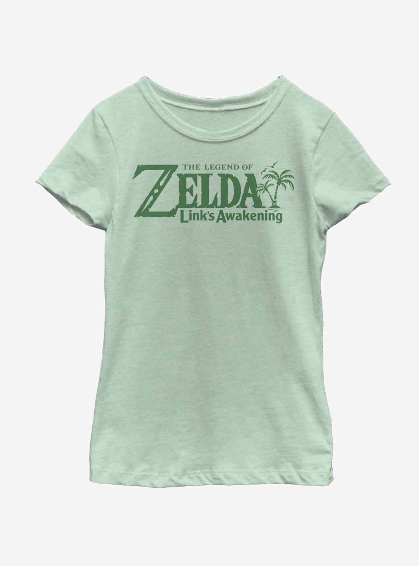 Nintendo ENG Logo Youth Girls T-Shirt, MINT, hi-res