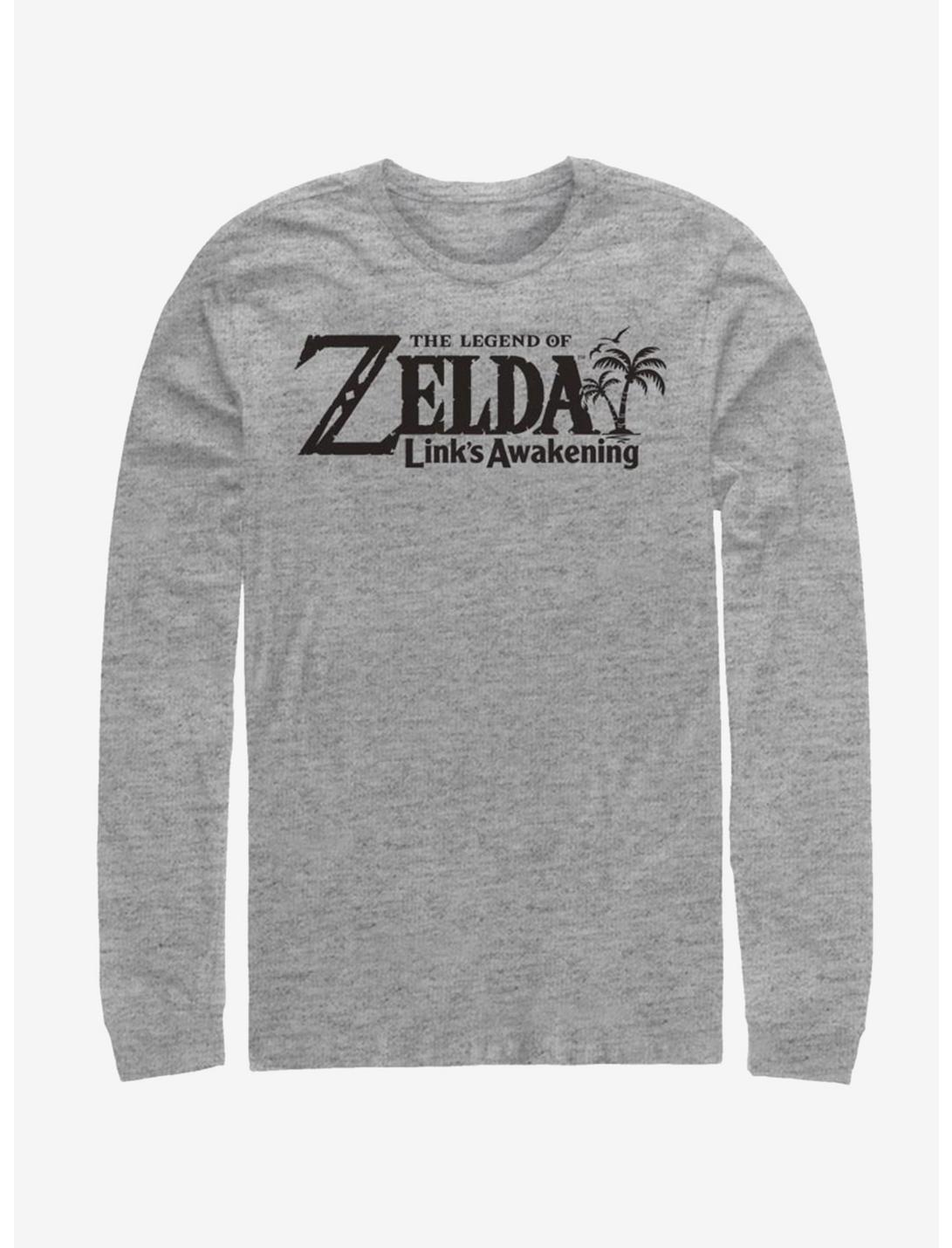 Nintendo Zelda Link's Awakening Logo Long-Sleeve T-Shirt, ATH HTR, hi-res