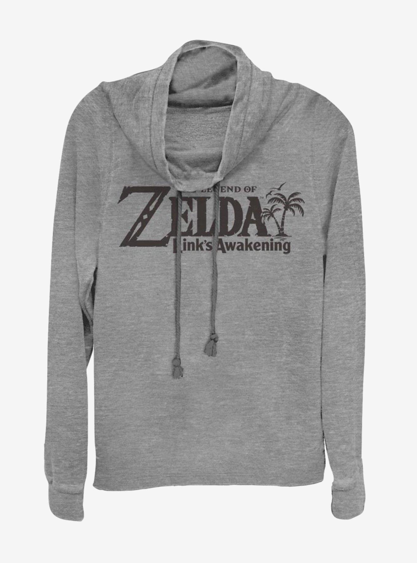 Nintendo Zelda Link's Awakening Logo Cowlneck Long-Sleeve Womens Top, , hi-res