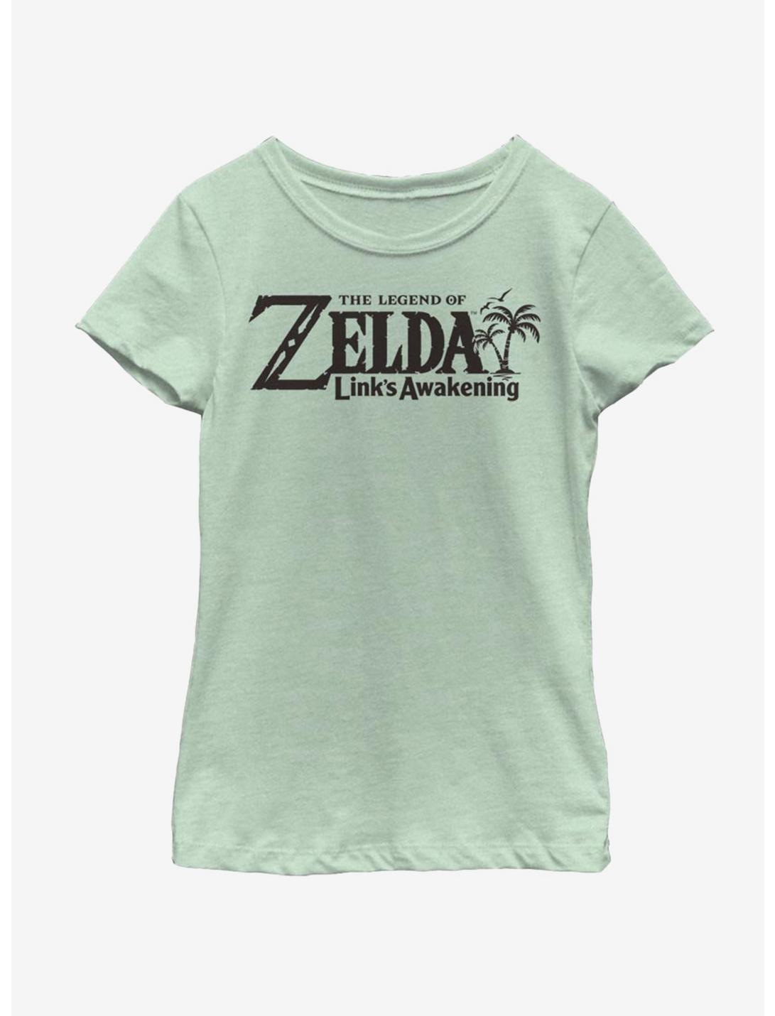 Nintendo ENG Logo Youth Girls T-Shirt, MINT, hi-res