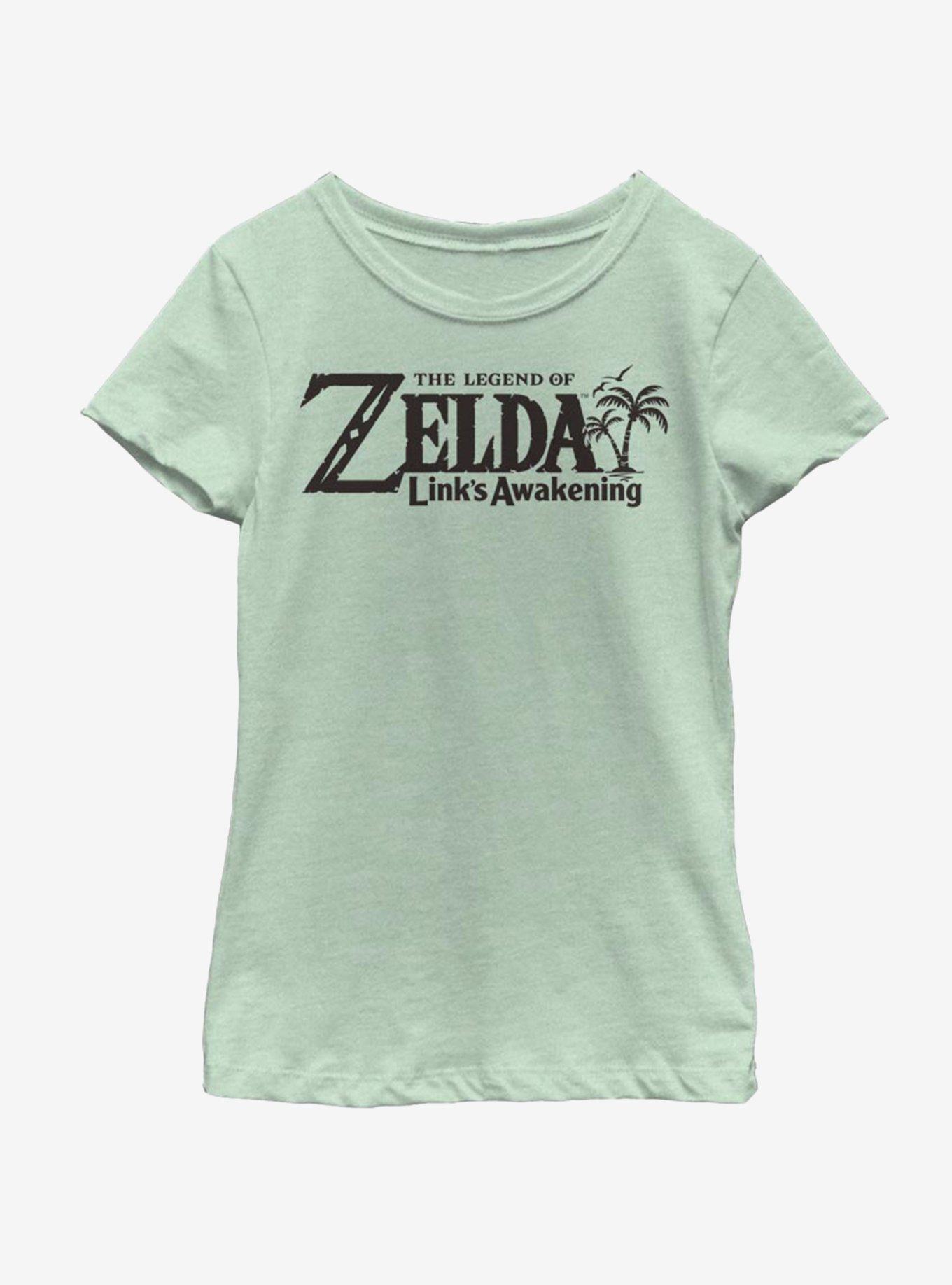 Nintendo ENG Logo Youth Girls T-Shirt, MINT, hi-res