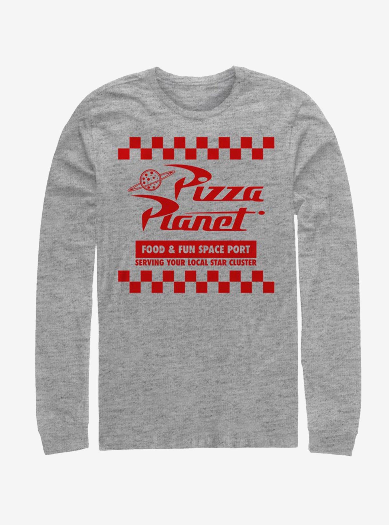 Pizza planet long hot sale sleeve shirt red