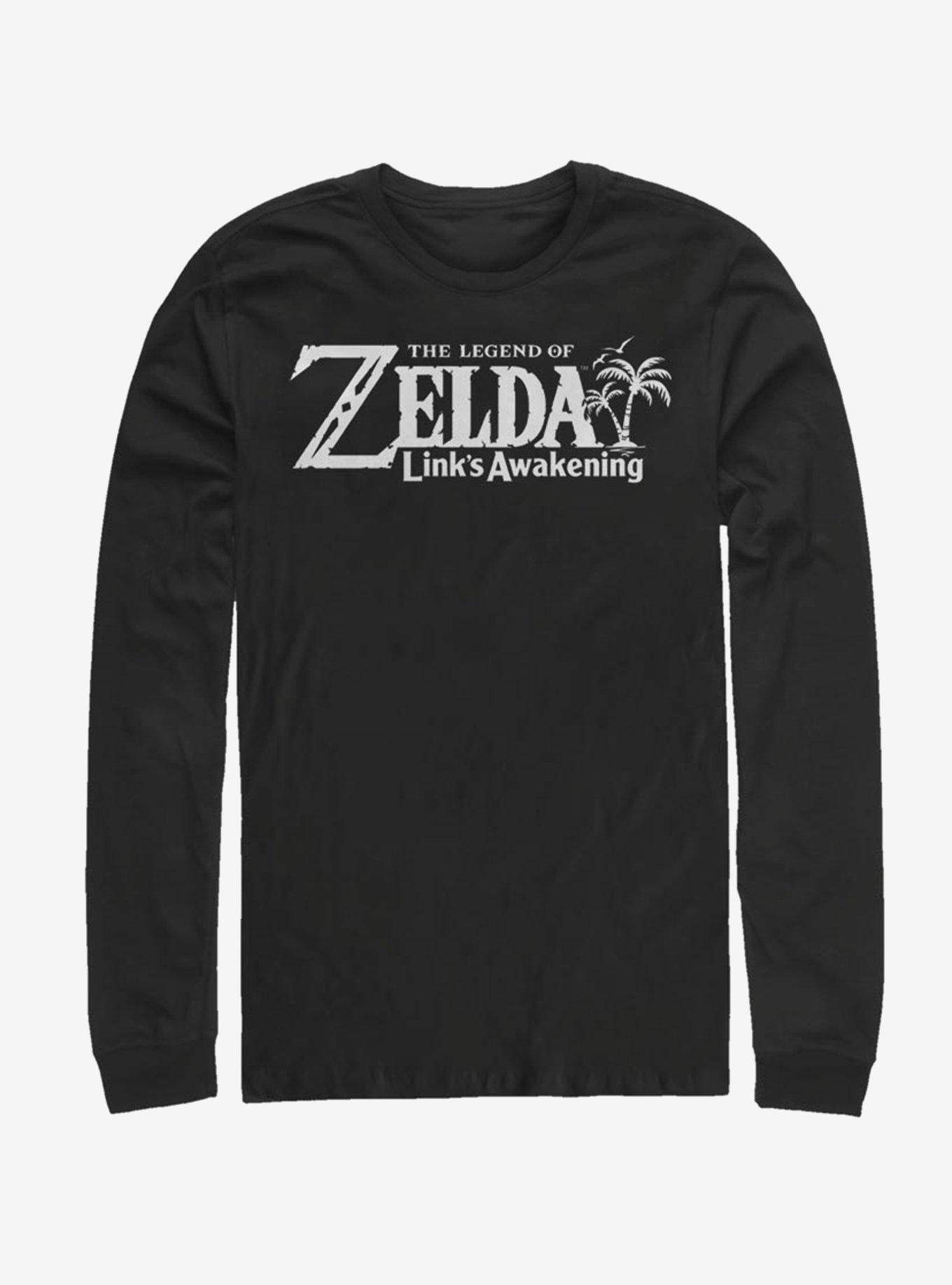 Nintendo Zelda Link's Awakening Logo Long-Sleeve T-Shirt, BLACK, hi-res