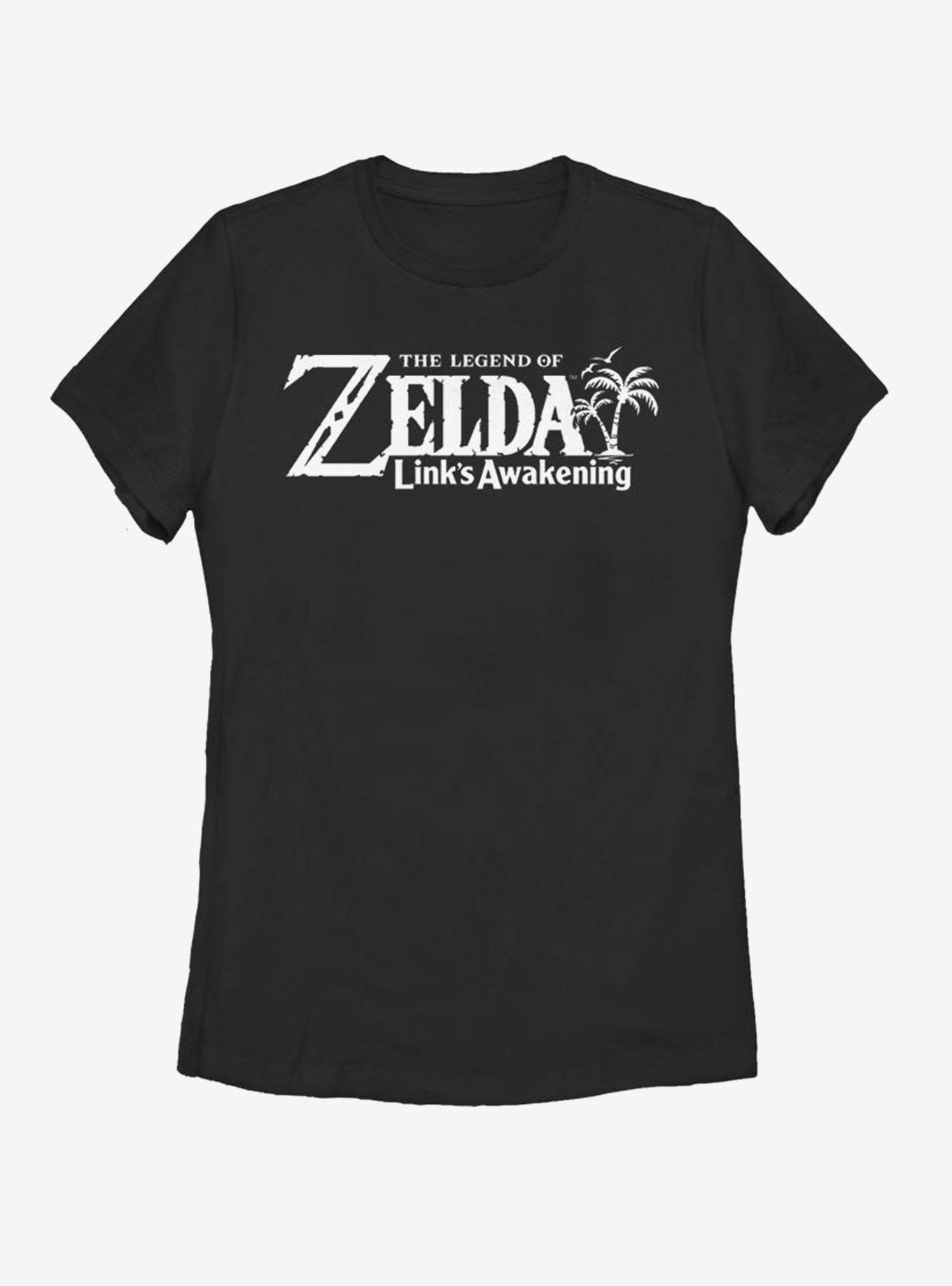 Nintendo Zelda Link's Awakening Logo Womens T-Shirt, BLACK, hi-res