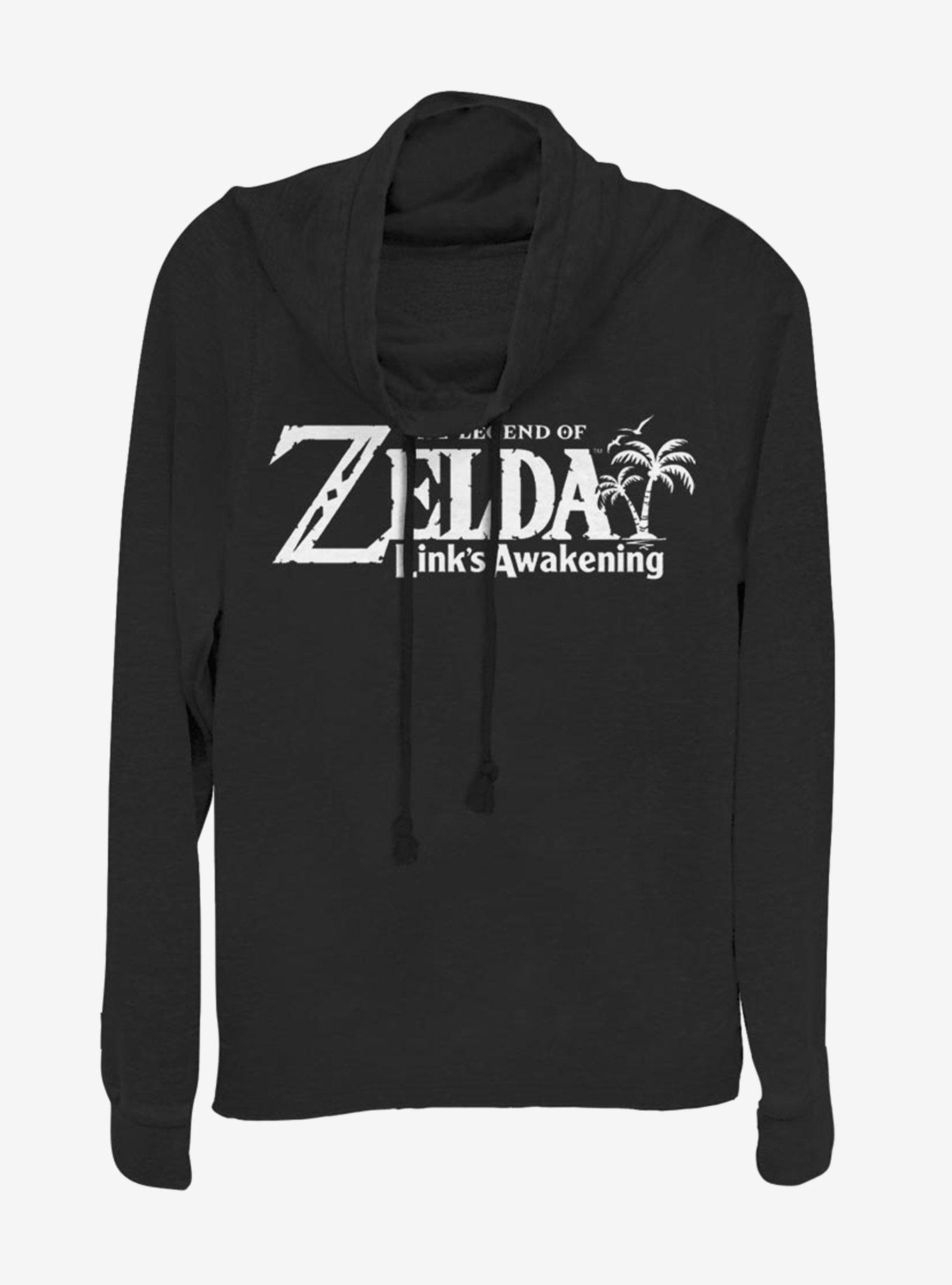 Nintendo Zelda Link's Awakening Logo Cowlneck Long-Sleeve Womens Top, , hi-res