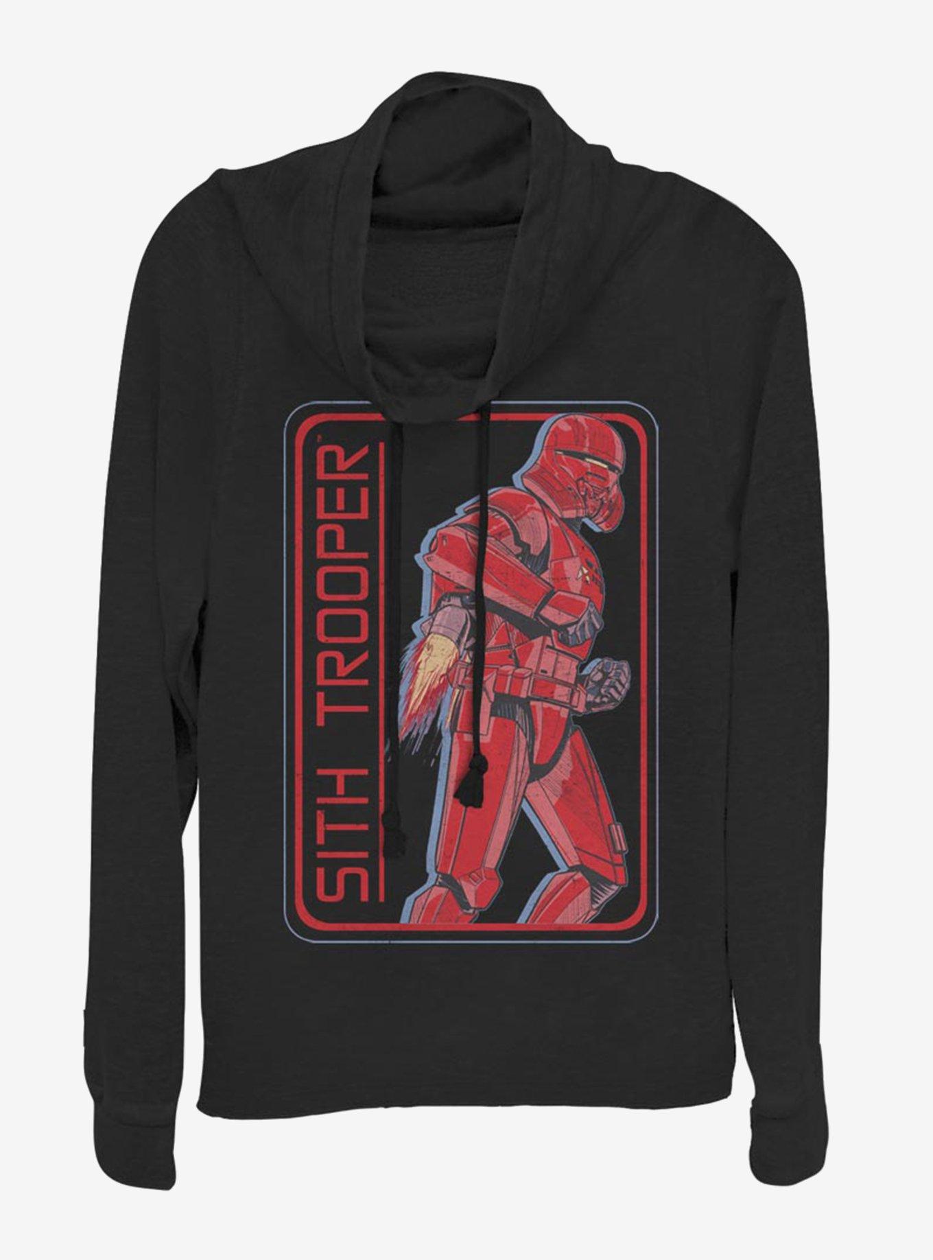 Star Wars Episode IX The Rise Of Skywalker Retro Sith Trooper Cowlneck Long-Sleeve Womens Top, , hi-res