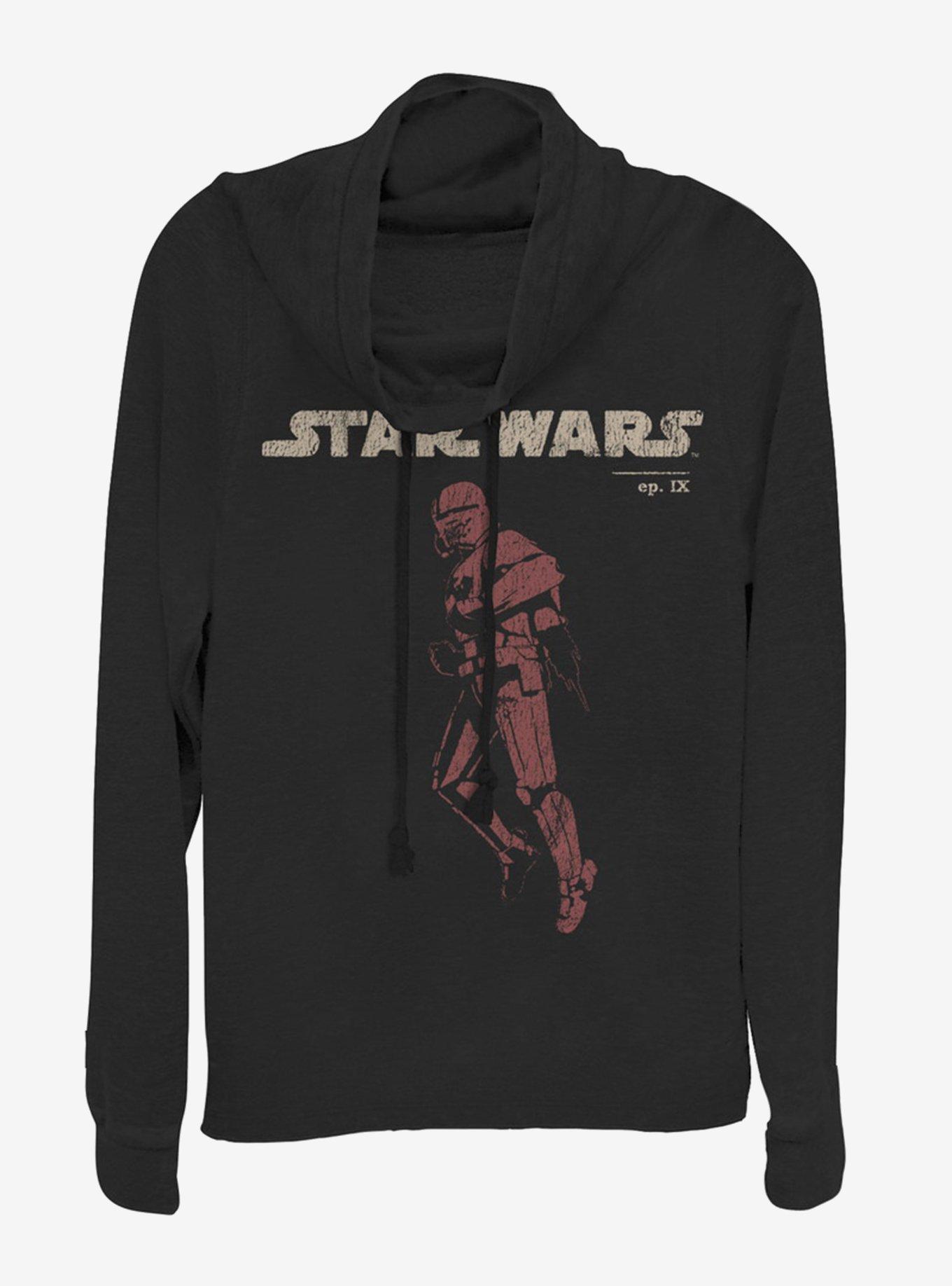 Star Wars Episode IX The Rise Of Skywalker Jet Red Cowlneck Long-Sleeve Womens Top, , hi-res