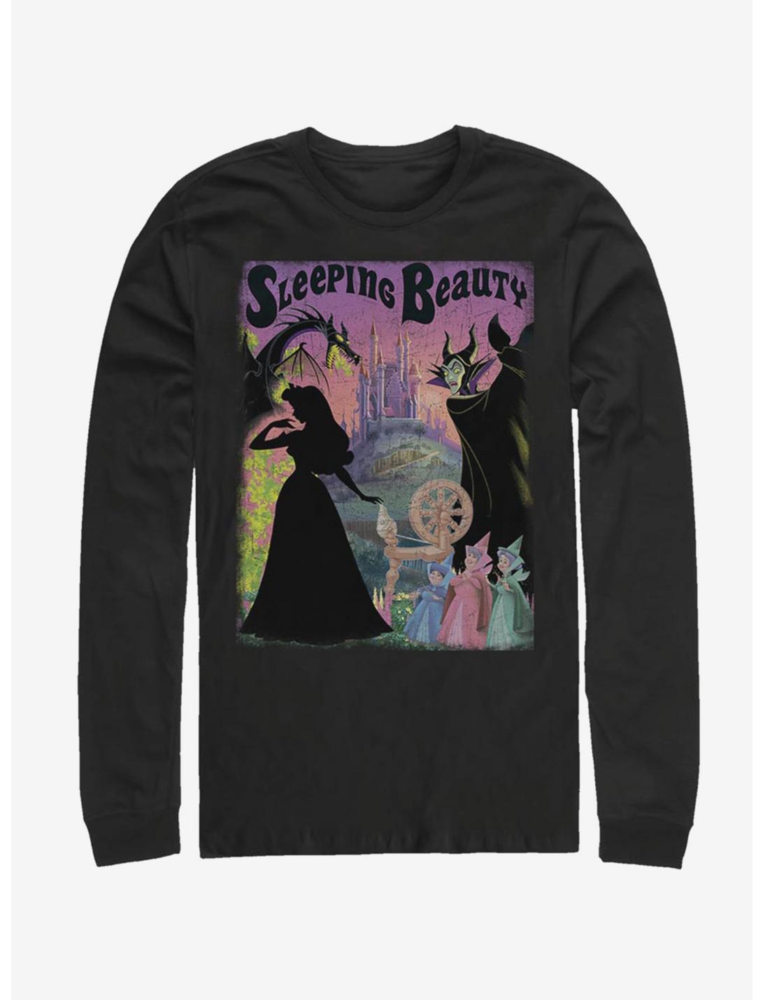 Disney Sleeping Beauty Classic Poster Long-Sleeve T-Shirt, BLACK, hi-res