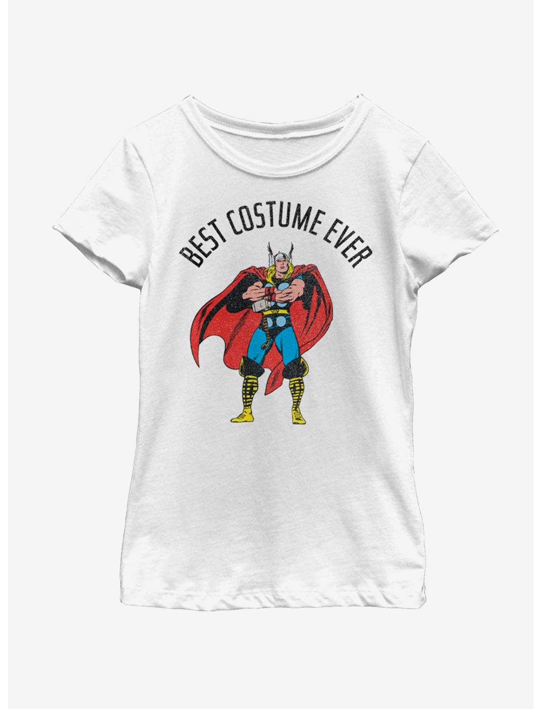 Marvel Thor Best Costume Ever Youth Girls T-Shirt, WHITE, hi-res