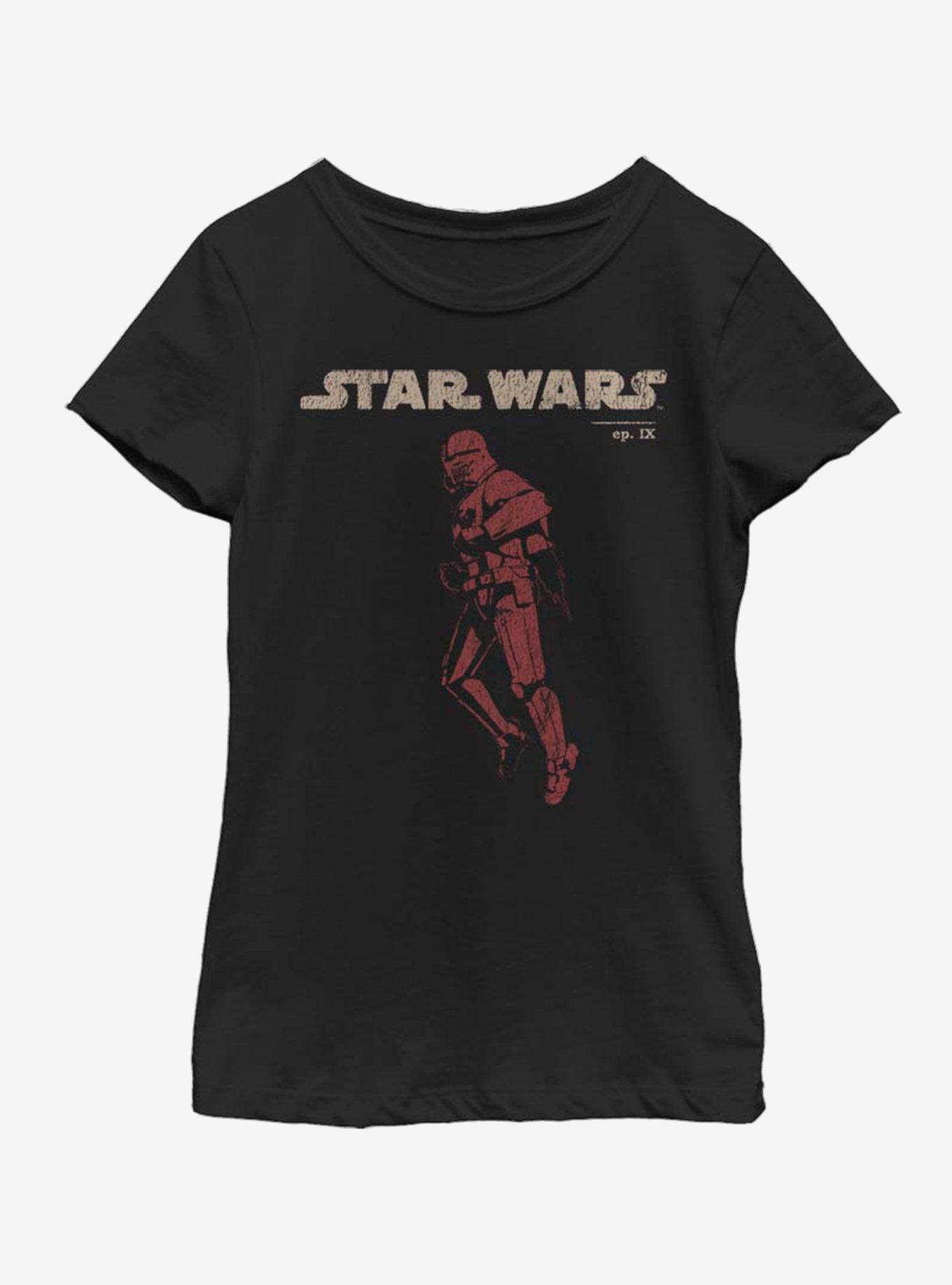 Star Wars The Rise Of Skywalker Jet Red Youth Girls T-Shirt, BLACK, hi-res