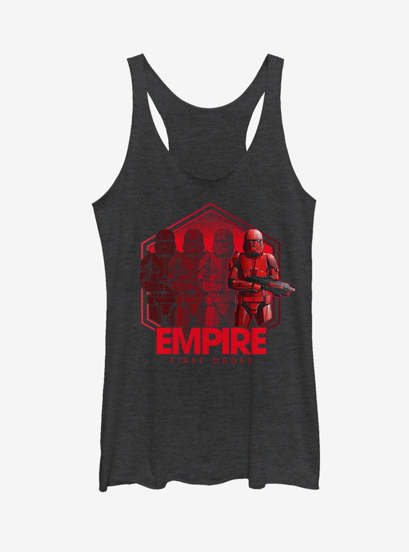 Star Wars Episode IX The Rise Of Skywalker Red Troop Four Womens Tank Top, BLK HTR, hi-res