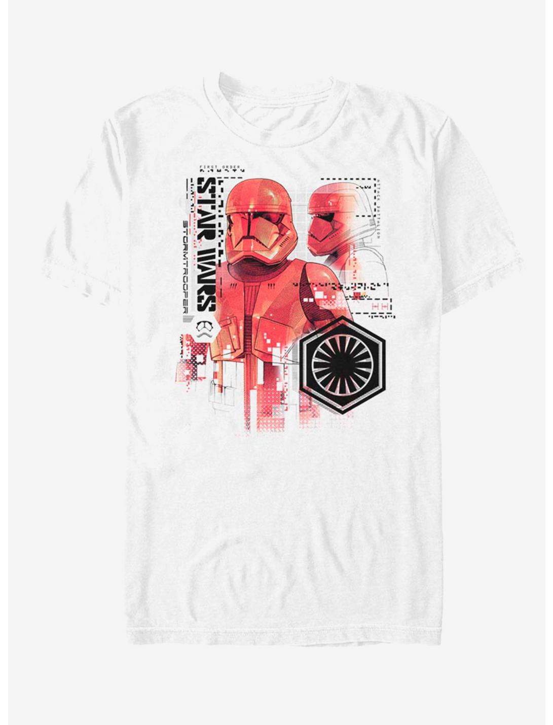 Star Wars Episode IX The Rise Of Skywalker Red Trooper Schematic T-Shirt, WHITE, hi-res