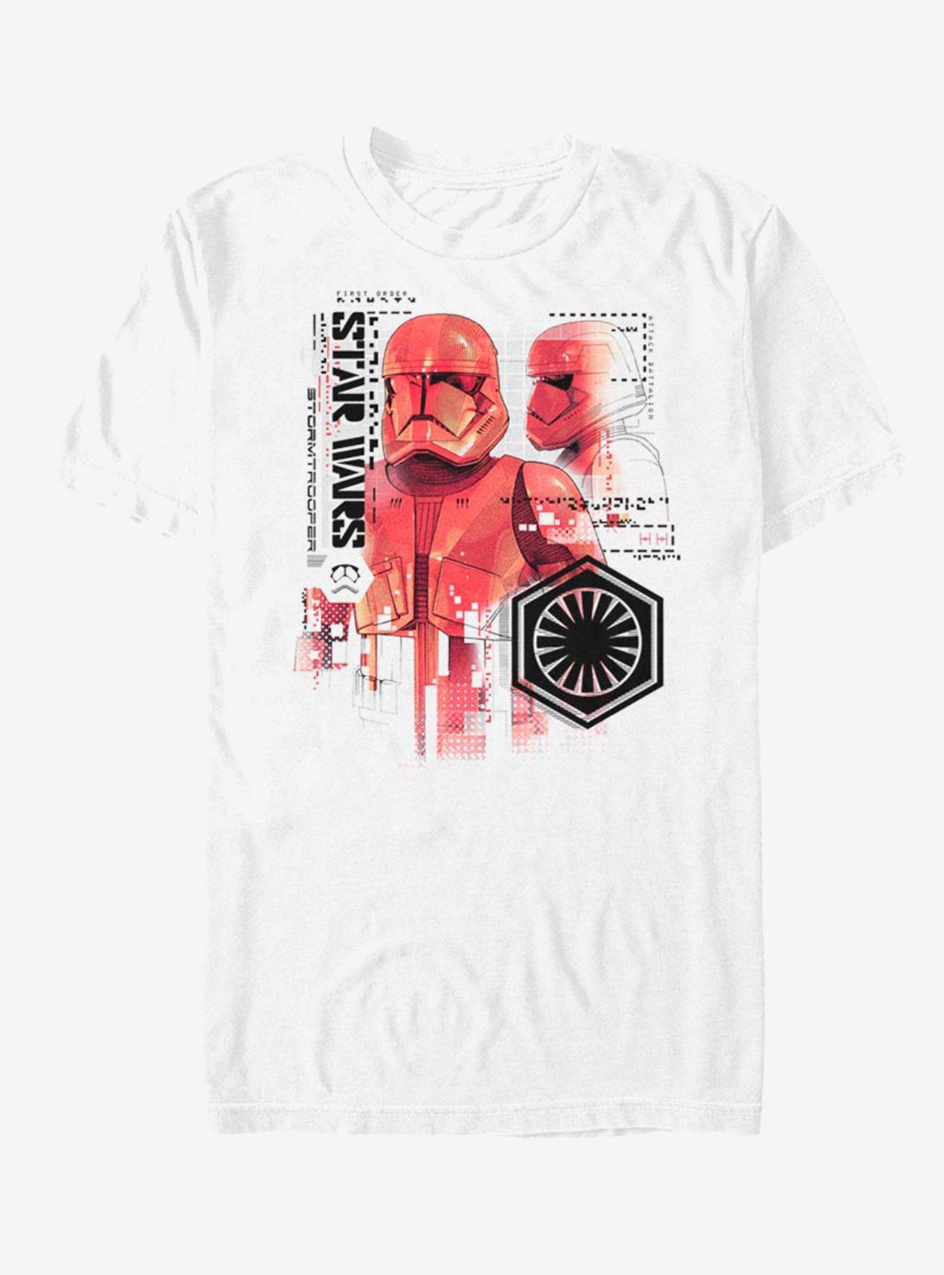 Star Wars Episode IX The Rise Of Skywalker Red Trooper Schematic T-Shirt, WHITE, hi-res