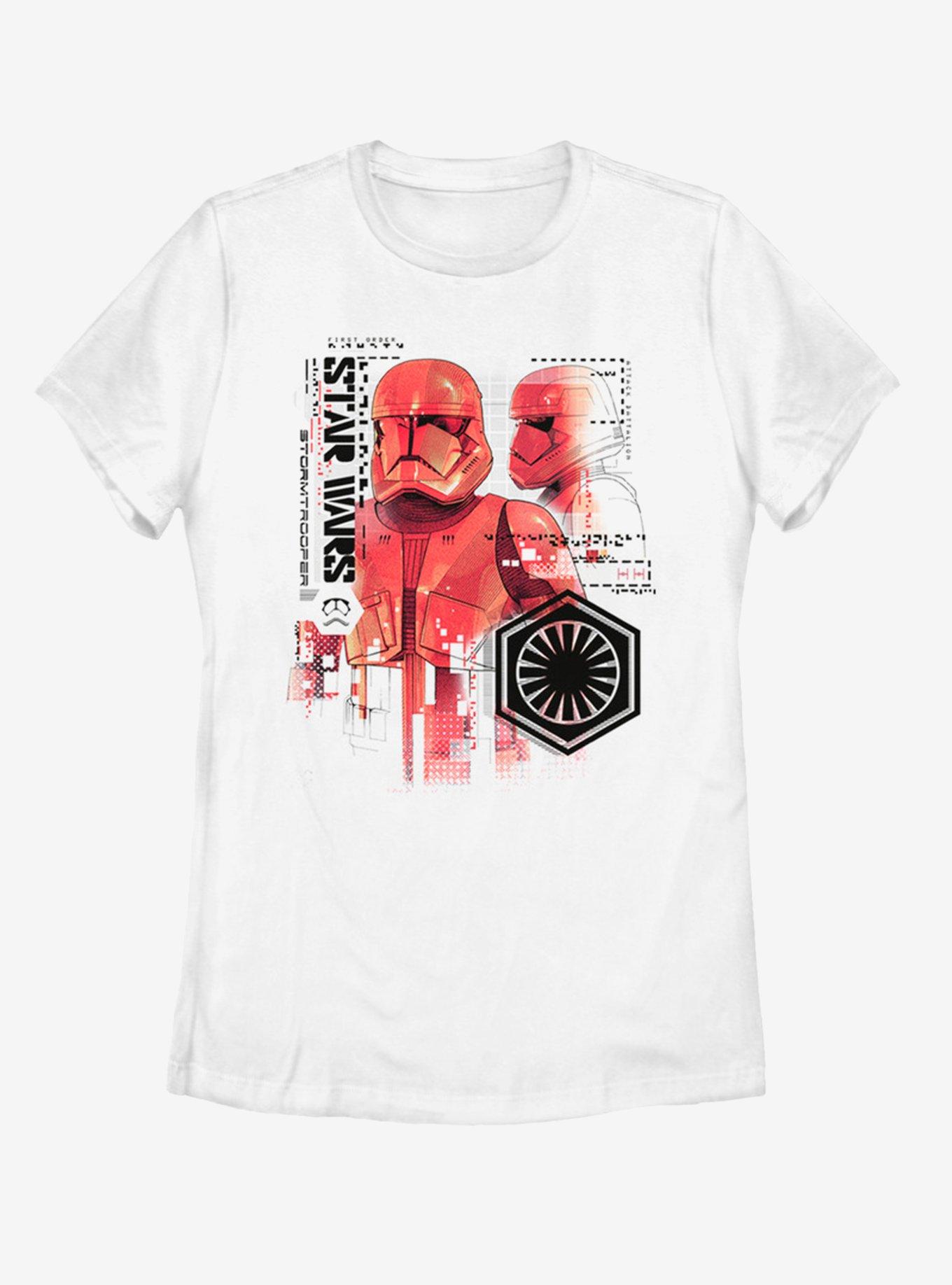 Star Wars Episode IX The Rise Of Skywalker Red Trooper Schematic Womens T-Shirt, , hi-res