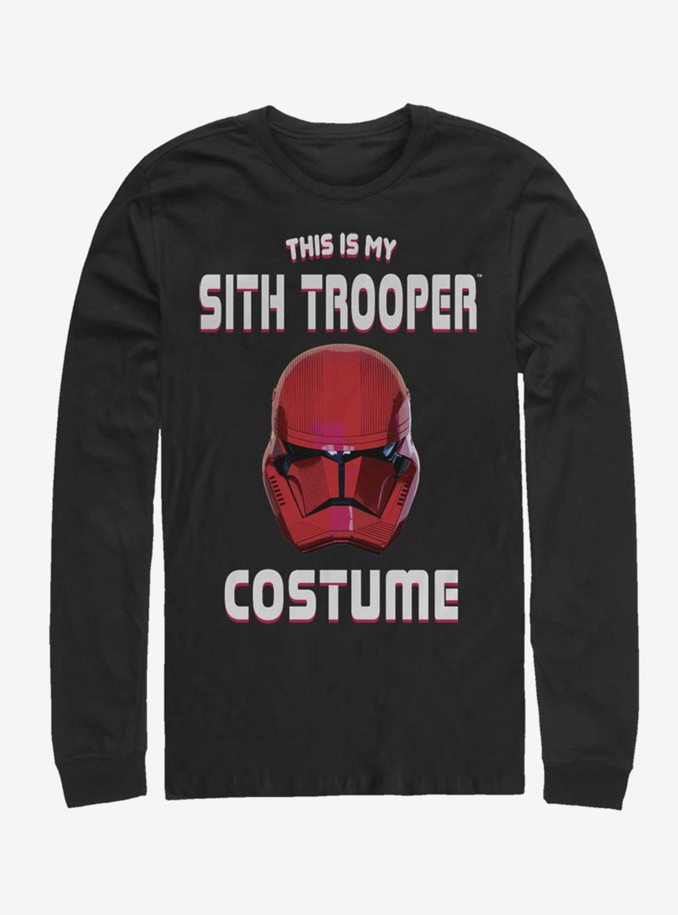 Star Wars Episode IX The Rise Of Skywalker Sith Trooper Costume Long-Sleeve T-Shirt, BLACK, hi-res