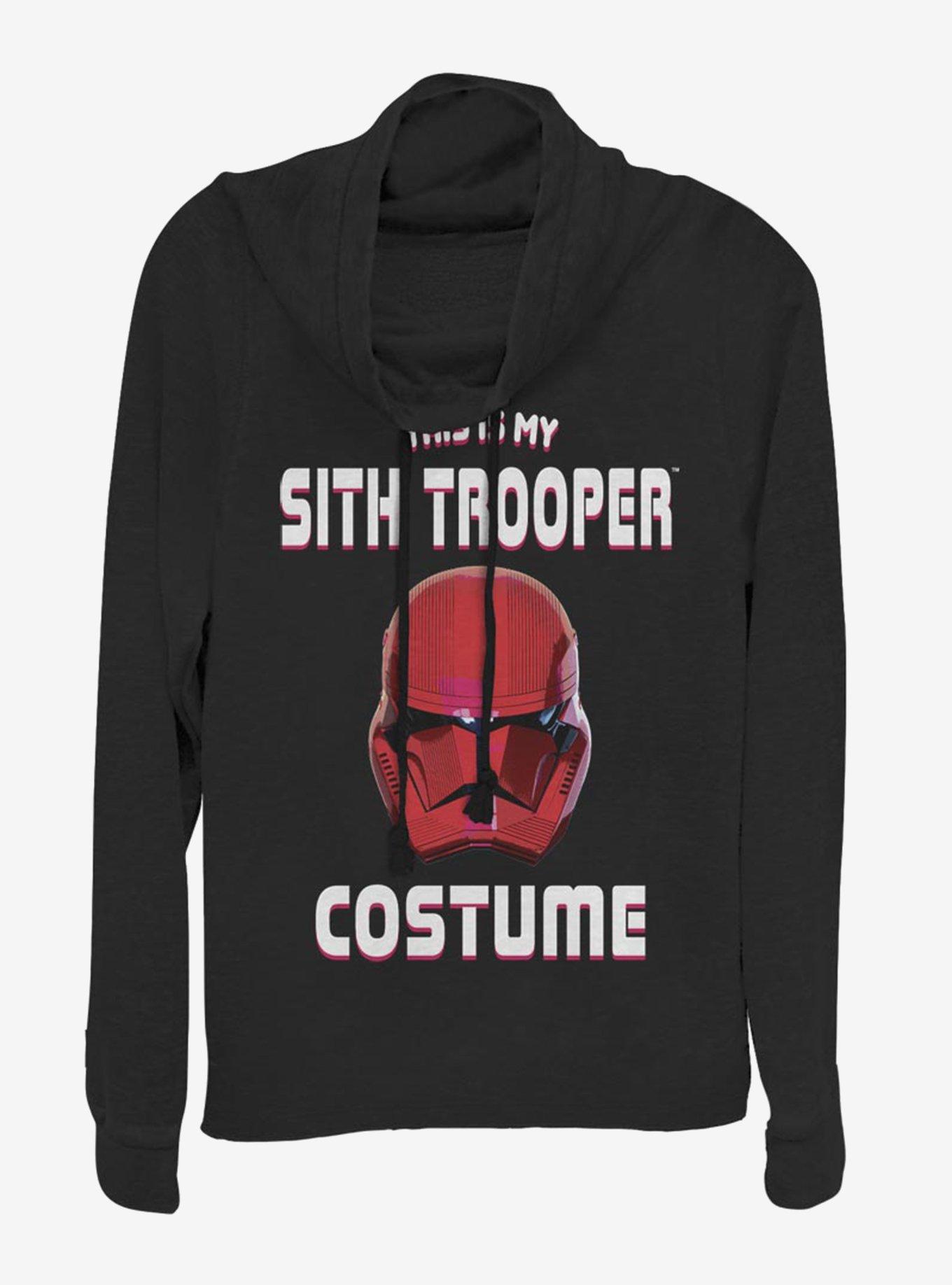 Star Wars Episode IX The Rise Of Skywalker Sith Trooper Costume Cowlneck Long-Sleeve Womens Top, , hi-res