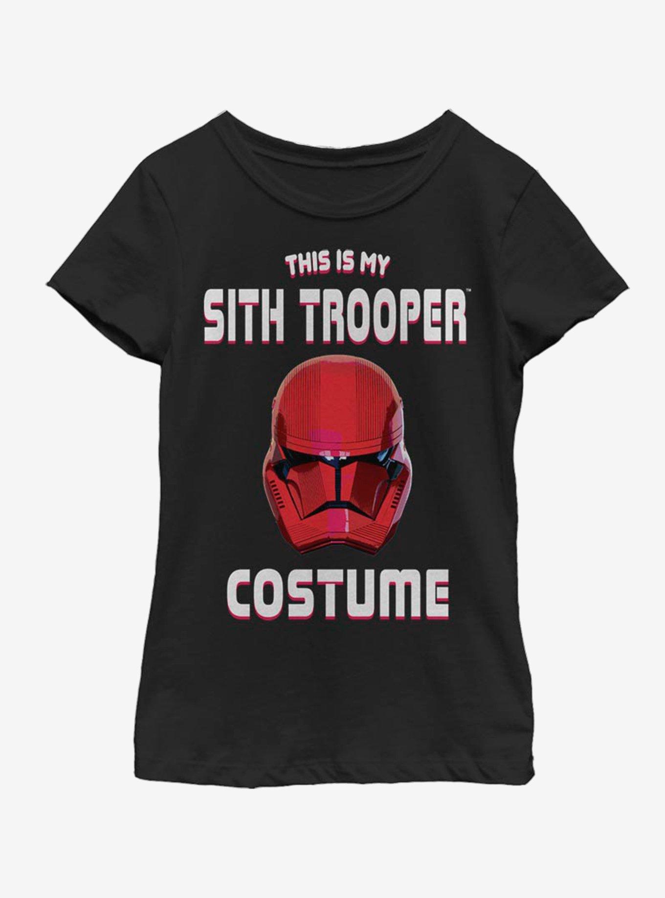 Star Wars The Rise Of Skywalker Sith Trooper Costume Youth Girls T-Shirt, BLACK, hi-res