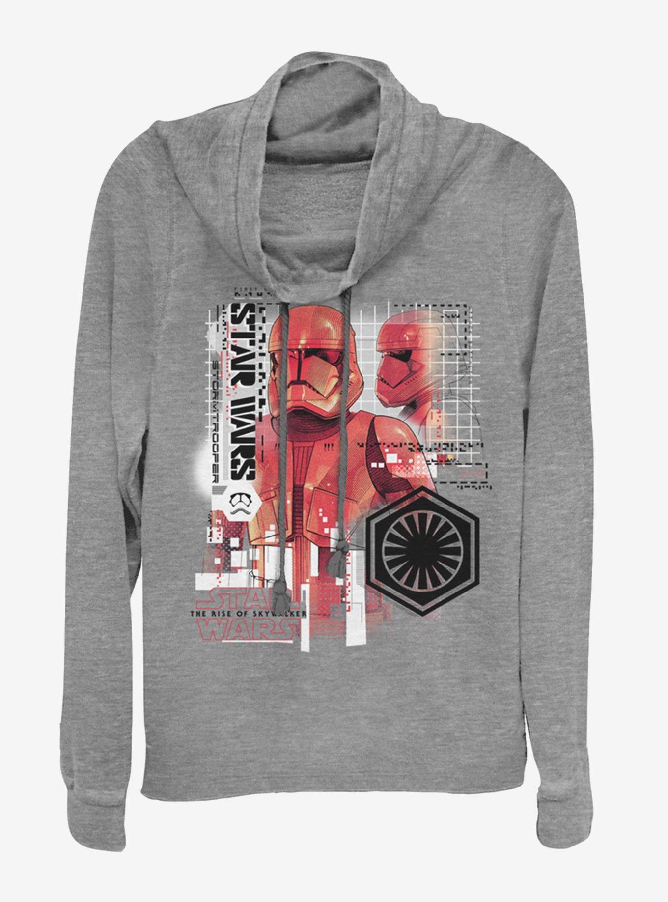 Star Wars Episode IX The Rise Of Skywalker Super Red Trooper Cowlneck Long-Sleeve Womens Top, , hi-res