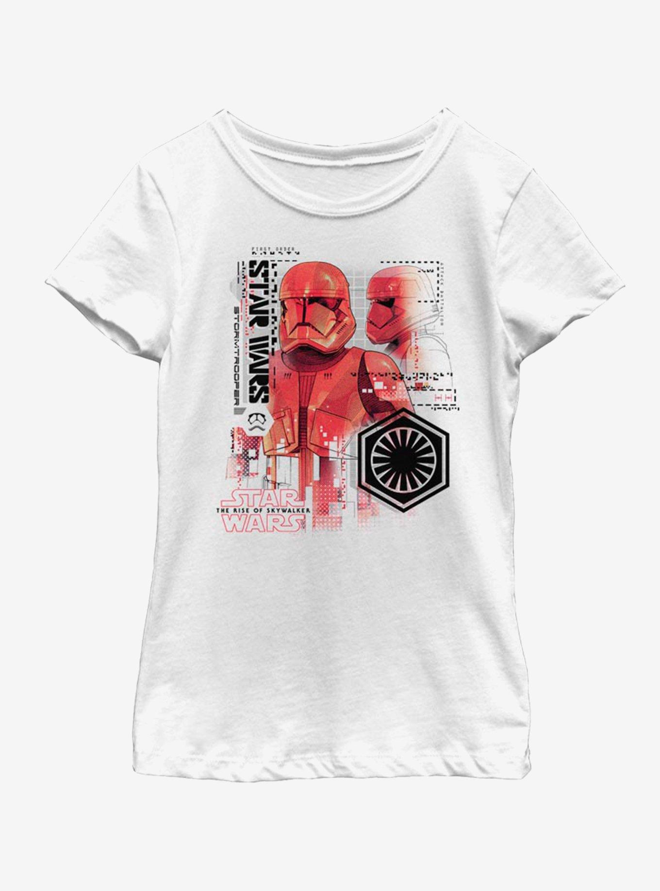 Star Wars The Rise Of Skywalker Super Red Trooper Youth Girls T-Shirt, WHITE, hi-res