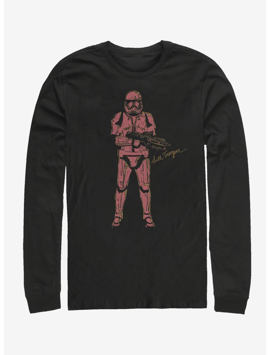 Star Wars Episode IX The Rise Of Skywalker Red Trooper Long-Sleeve T-Shirt, BLACK, hi-res