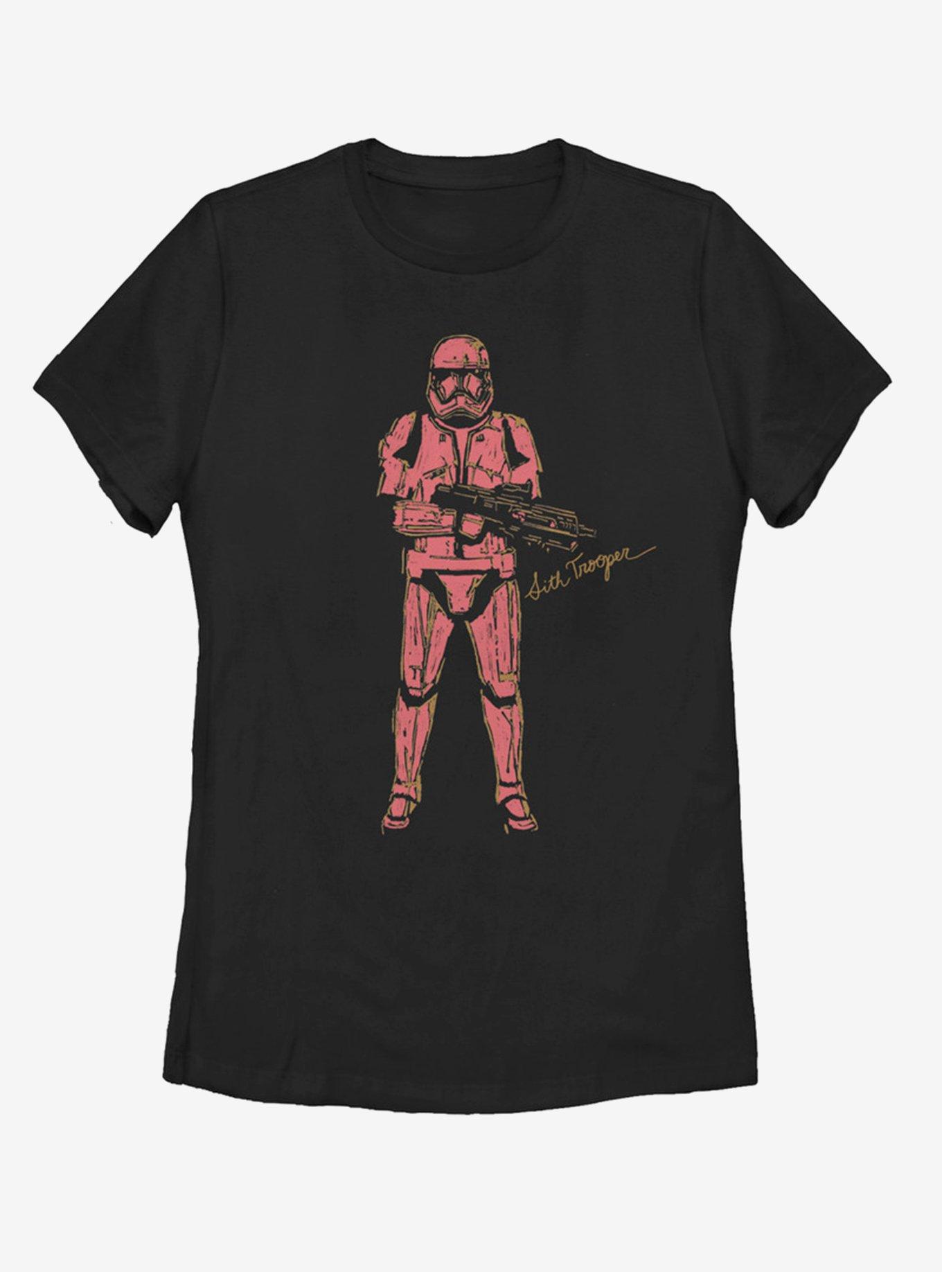 Star Wars Episode IX The Rise Of Skywalker Red Trooper Womens T-Shirt, BLACK, hi-res view 1