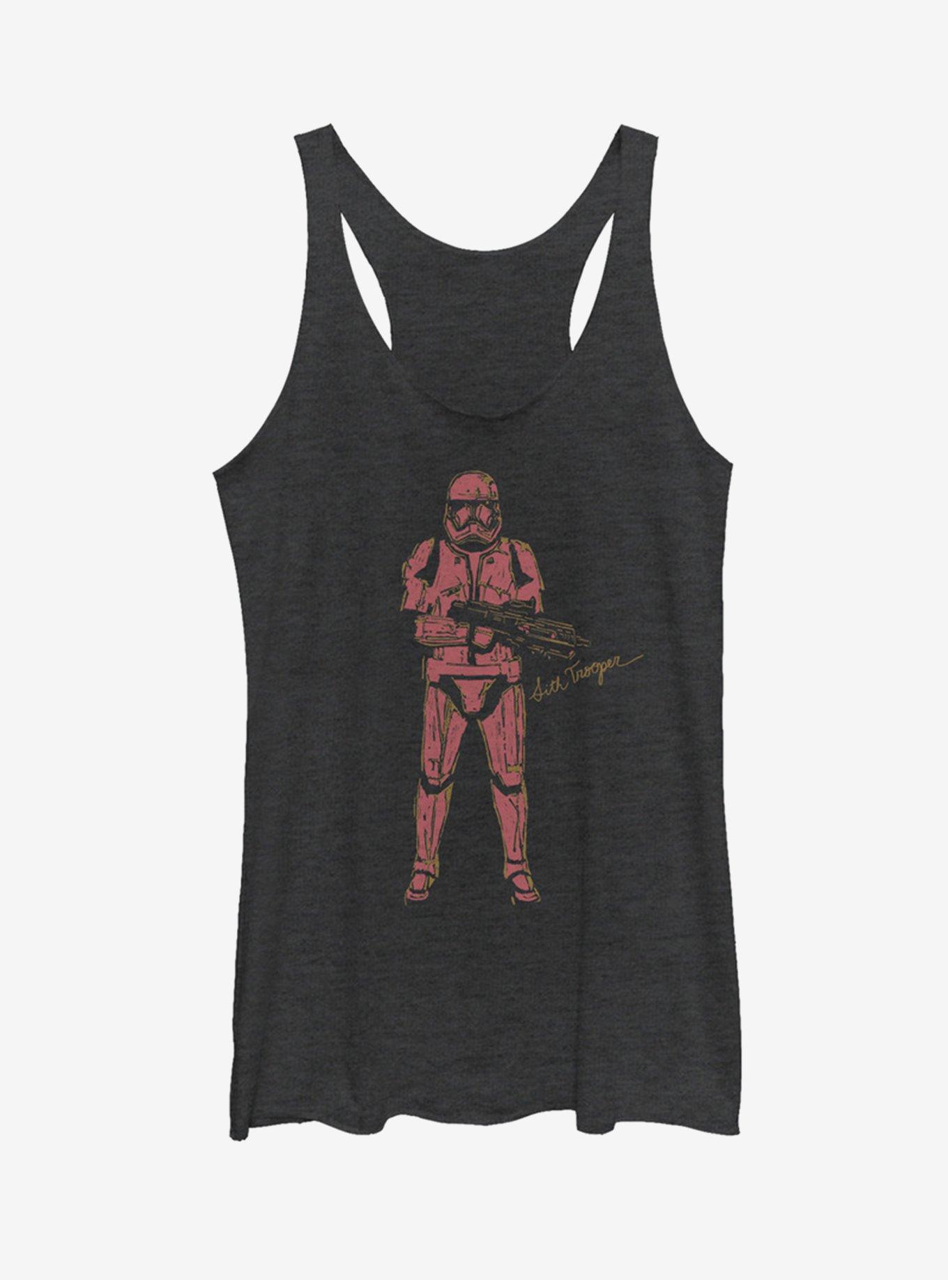 Star Wars Episode IX The Rise Of Skywalker Red Trooper Womens Tank Top, BLK HTR, hi-res