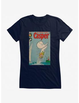Casper The Friendly Ghost Fish Net Comic Cover Girls T-Shirt, NAVY, hi-res