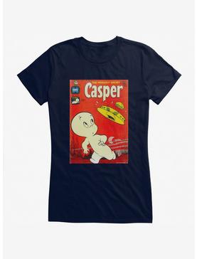 Casper The Friendly Ghost UFO Comic Cover Girls T-Shirt, NAVY, hi-res