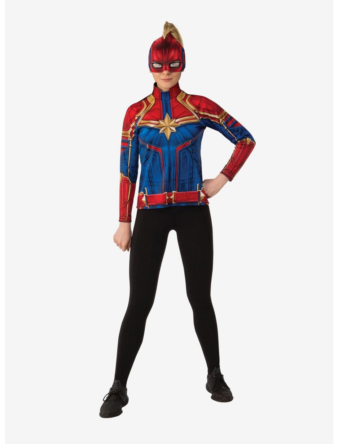 Marvel Captain Marvel Hero Suit Costume Top, BLUE, hi-res