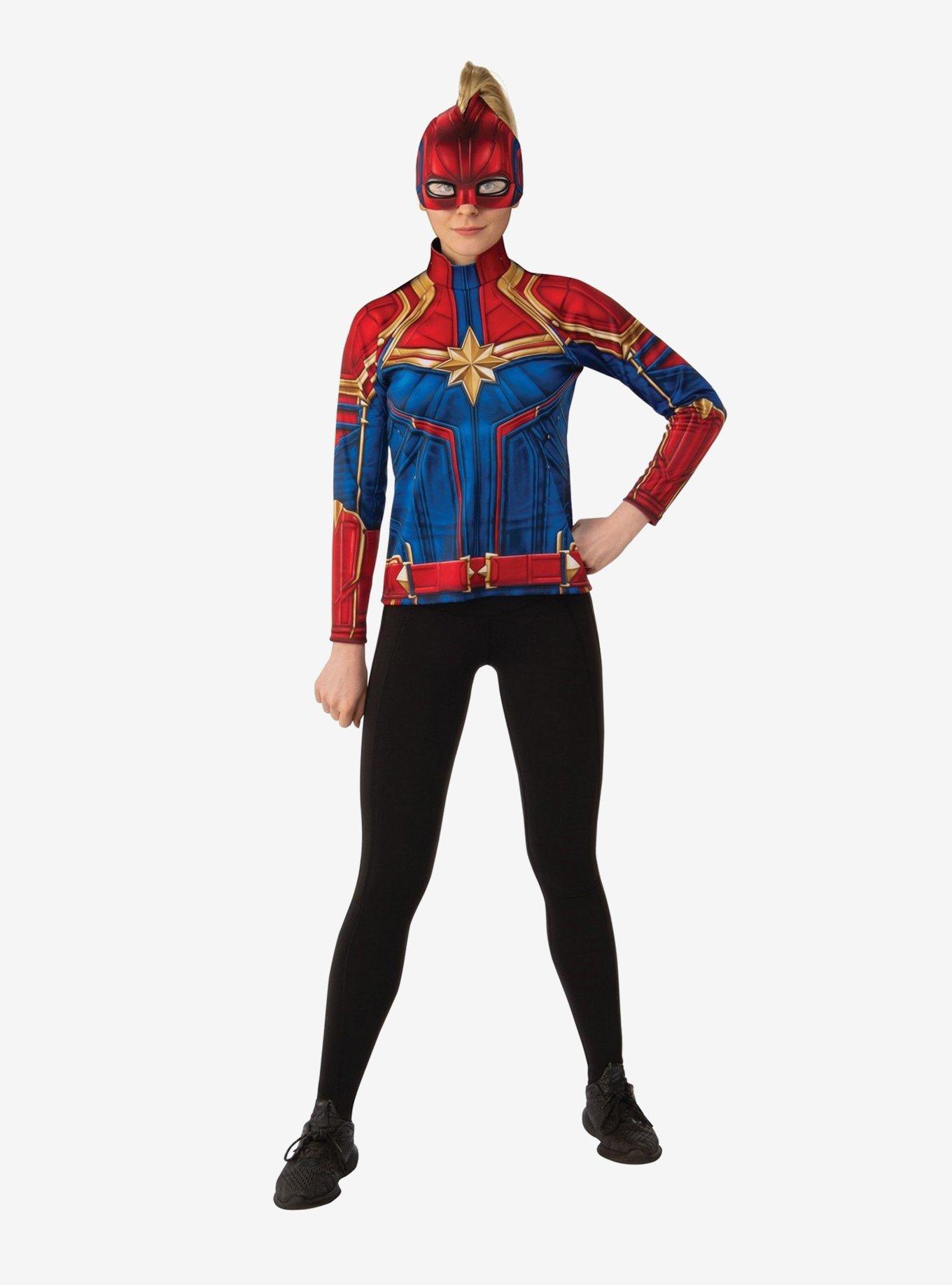 Marvel Captain Marvel Hero Suit Costume Top, BLUE, hi-res