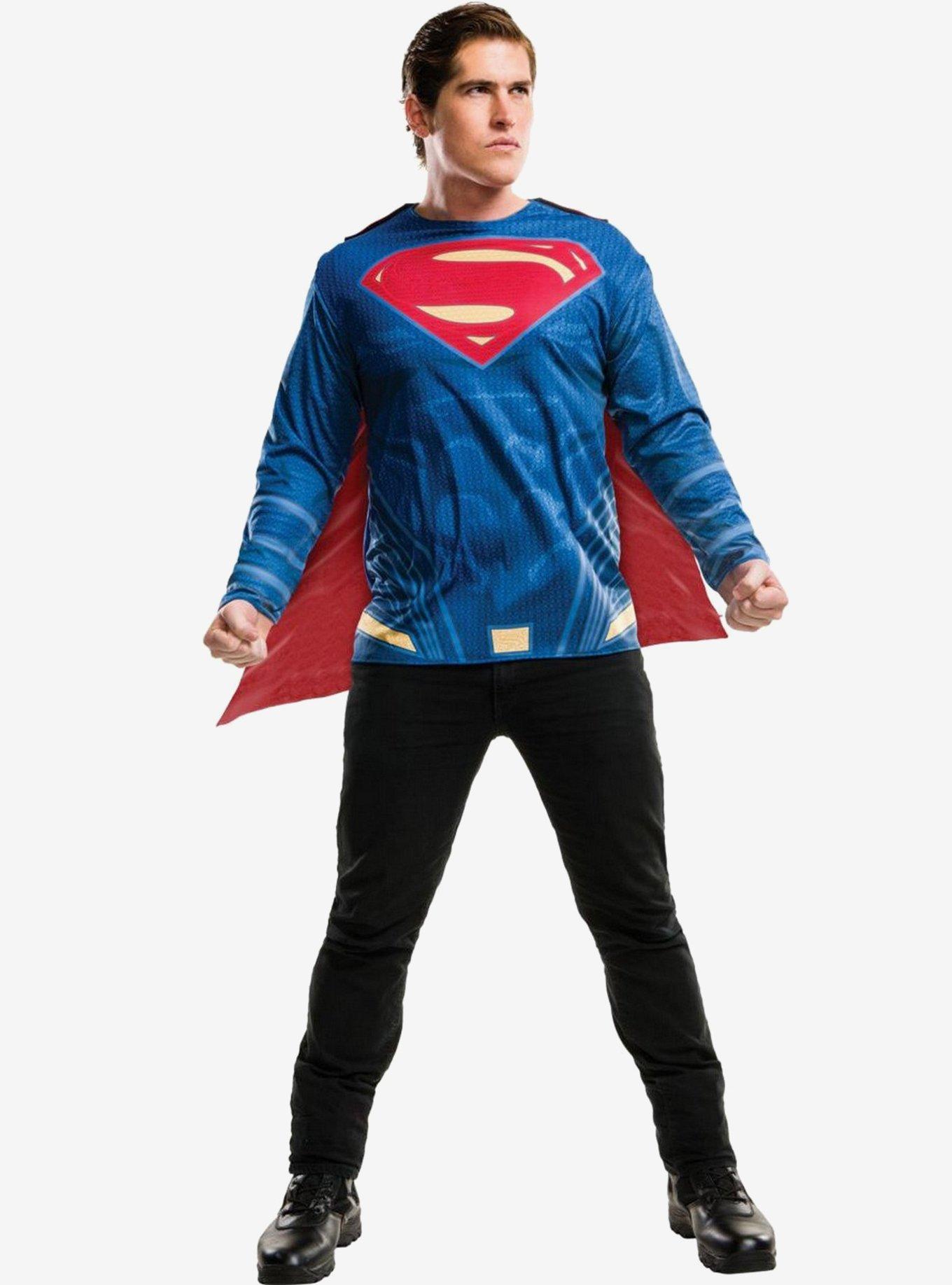 DC Comics Justice League Superman Costume Top, BLUE, hi-res