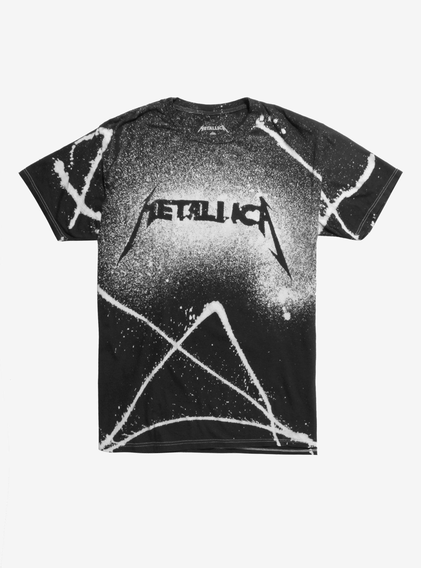 Metallica Stencil Print T-Shirt, BLACK, hi-res