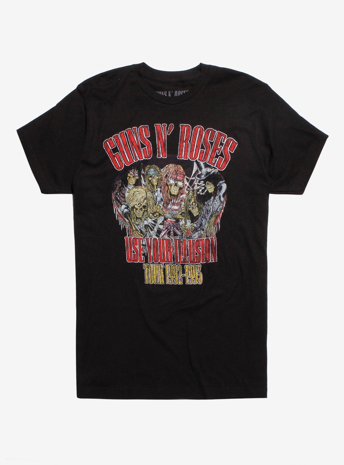 Guns N' Roses Use Your Illusion Tour T-Shirt, BLACK, hi-res