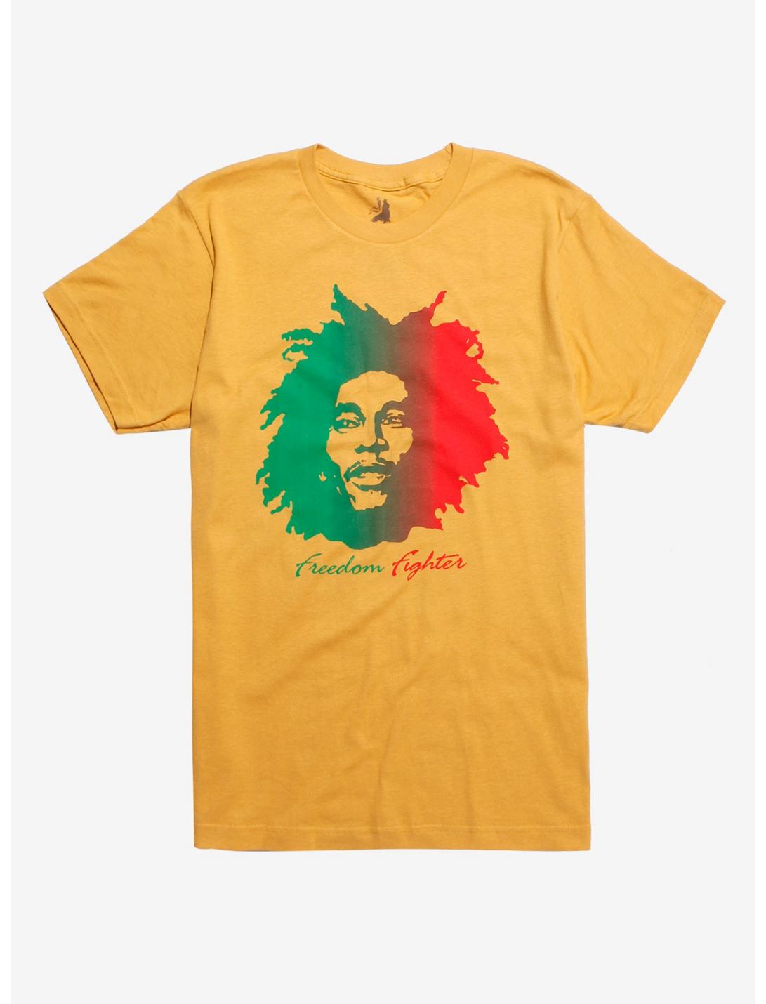 Bob Marley Freedom Fighter T-Shirt, YELLOW, hi-res
