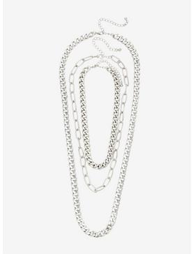 Silver Chain Necklace Set, , hi-res