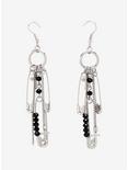 Safety Pin Cluster Earrings, , hi-res