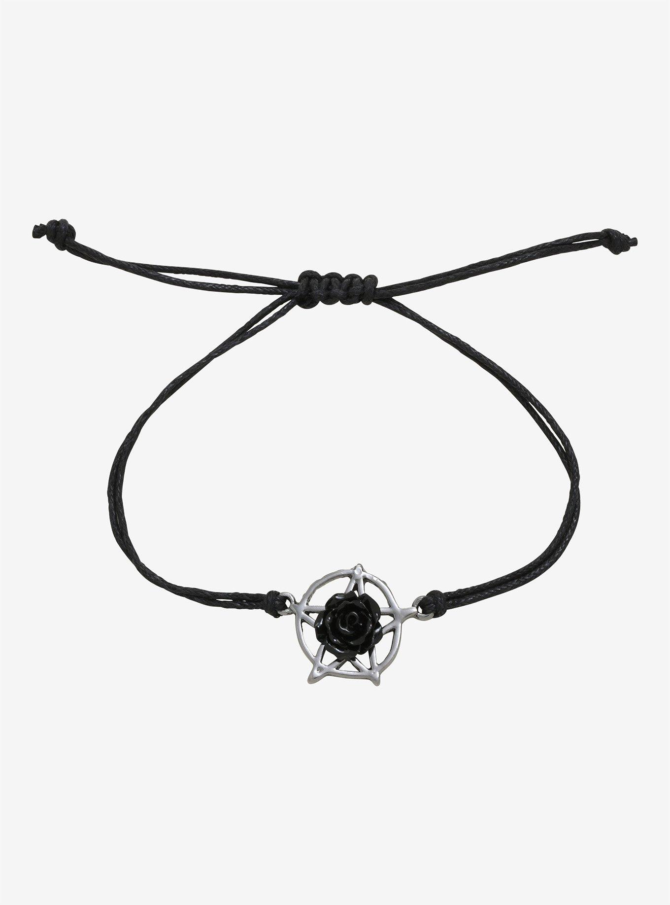 Pentagram Rose Cord Bracelet, , hi-res
