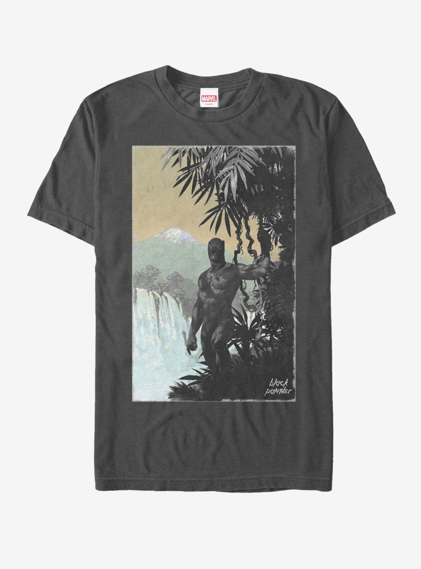 Marvel Black Panther Painted Jungle T-Shirt, CHARCOAL, hi-res